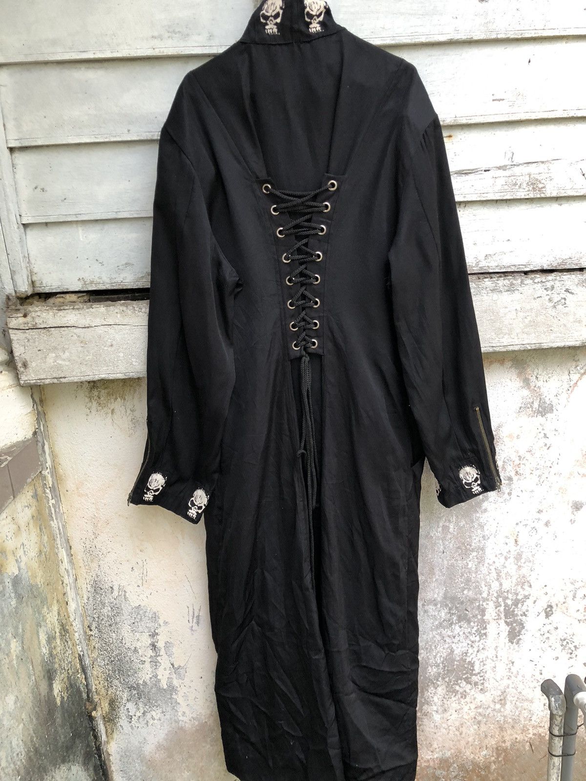 Other Gothic Black Metal Skulls Patch Rope Restraint Back Coat Size US L / EU 52-54 / 3 - 4 Thumbnail