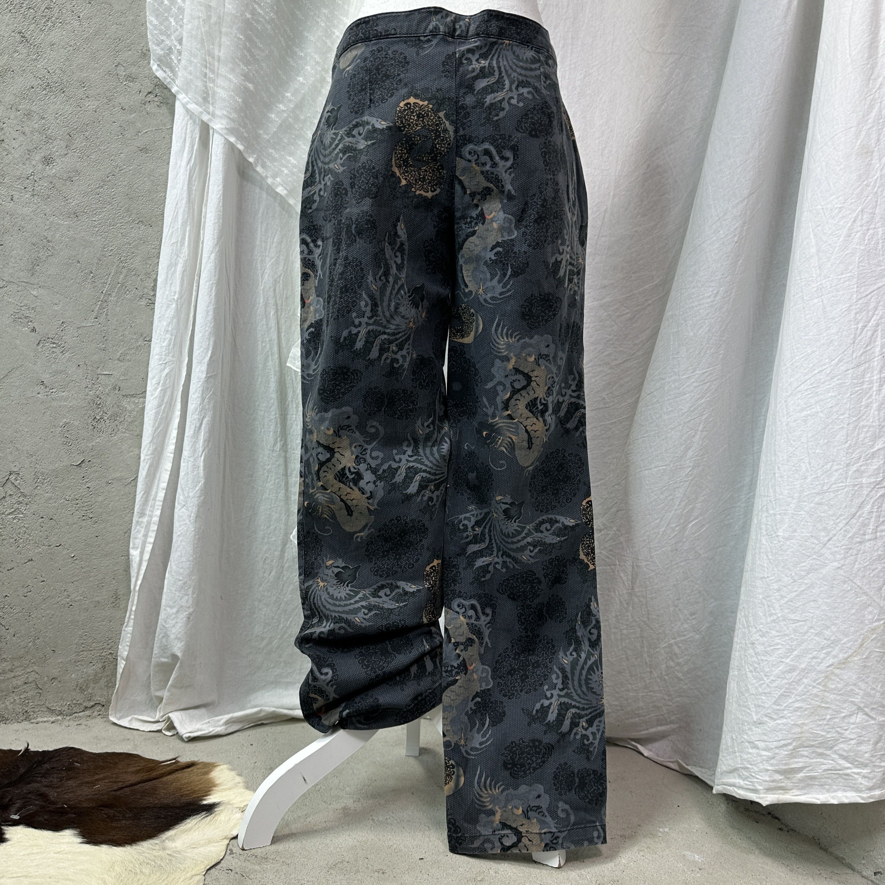 Vintage Vintage Streetwear Dragon Tiger Fullprint Jeans Y2K Size 38" / US 16 / IT 52 - 7 Thumbnail