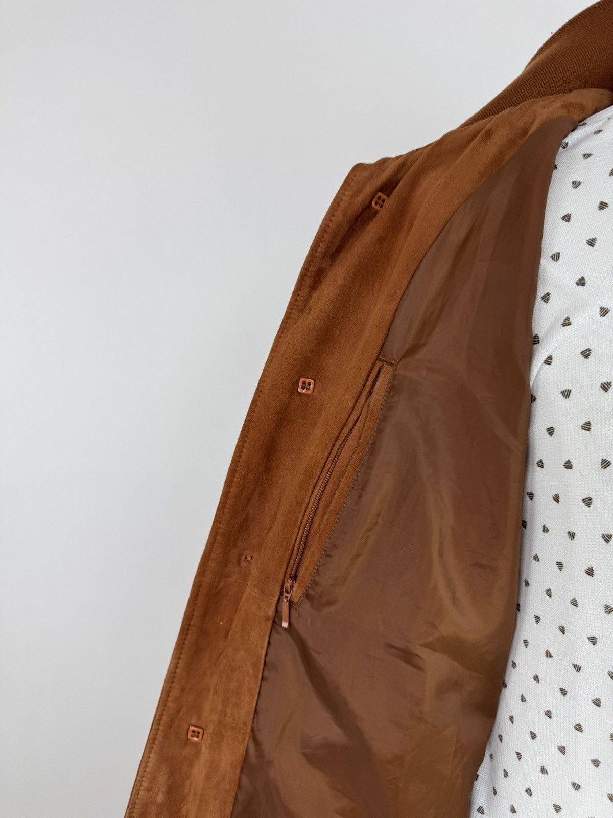 Designer × McGregor DISTINCTION MCGREGOR Suede Sports Bomber Leather Jacket Size US L / EU 52-54 / 3 - 13 Thumbnail