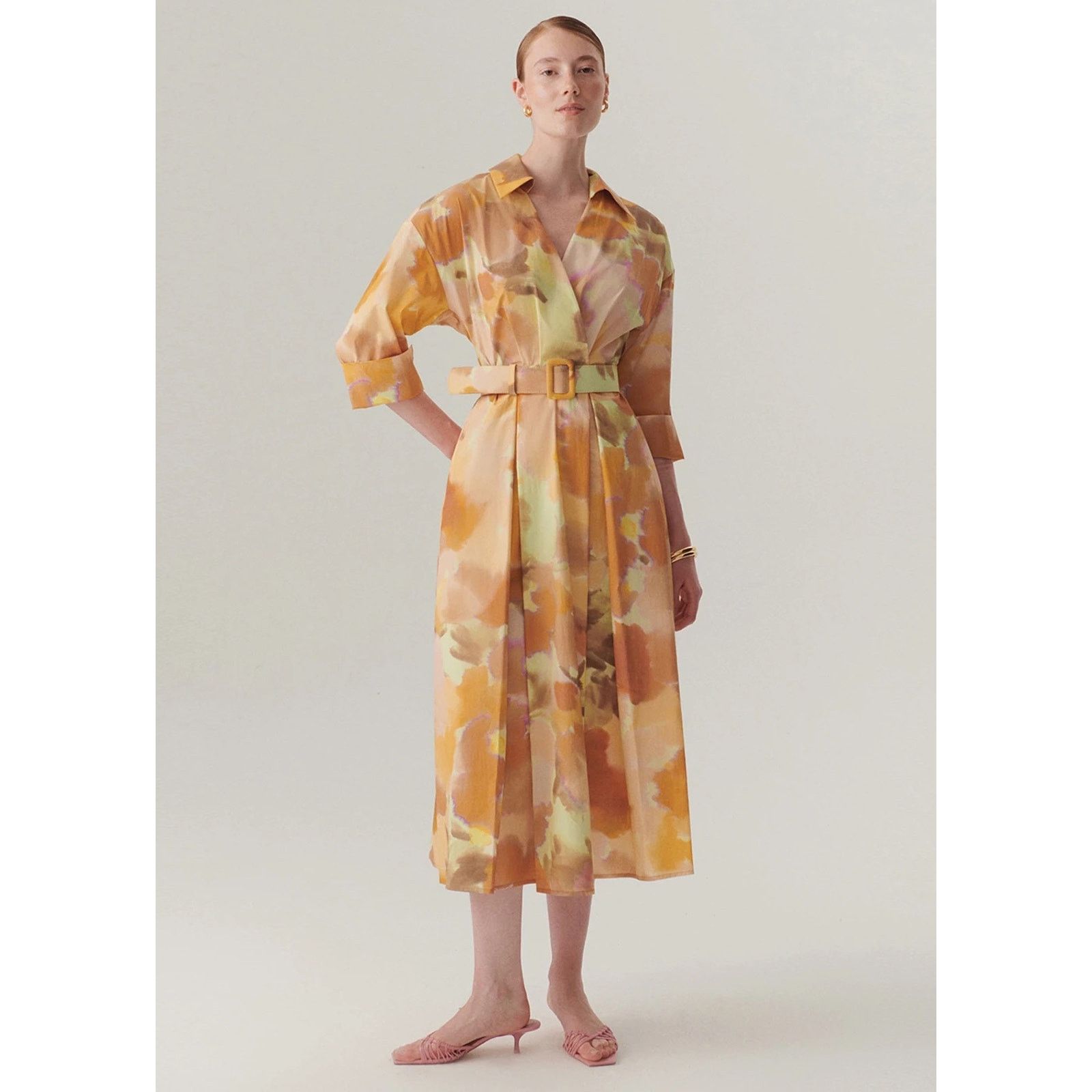 Other Exquise Brooklyn Dress Watercolor Belted Size M / US 6-8 / IT 42-44 - 2 Thumbnail