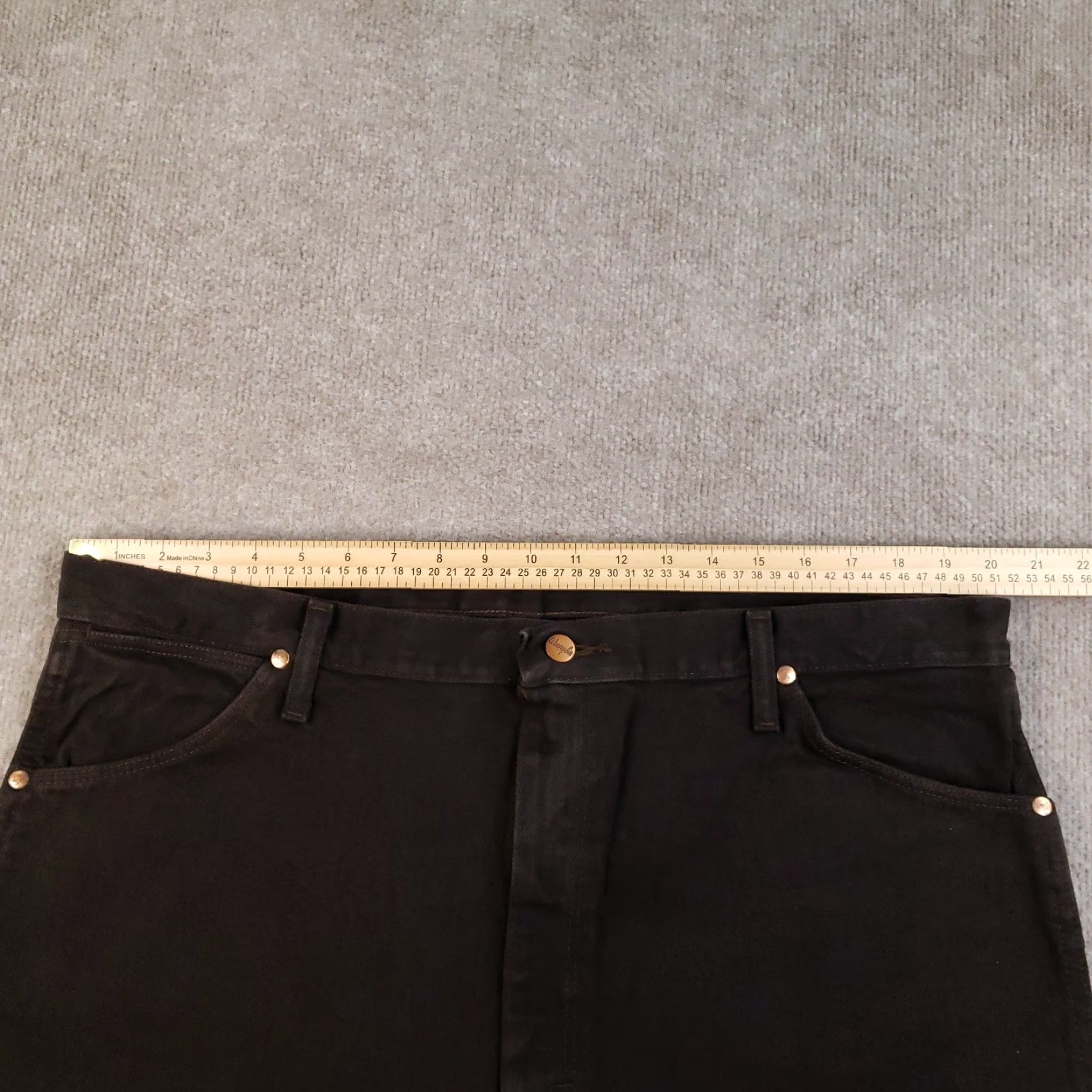 Wrangler VINTAGE Wrangler Jeans Men 40x30 Straight Fit Black Denim 13MWZKL Classic Workwear Size US 40 / EU 56 - 6 Thumbnail