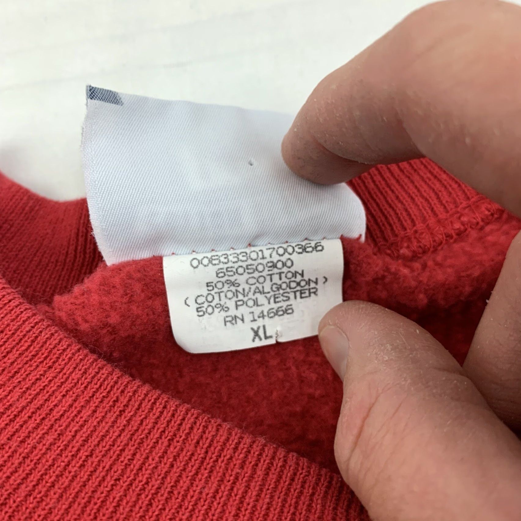 Lee VINTAGE Lee Sweatshirt Shirt Adult XL Red Jesus Christ Lord Savior 90s Christmas Men Pullover Crew Neck Mens Size US XL / EU 56 / 4 - 5 Thumbnail
