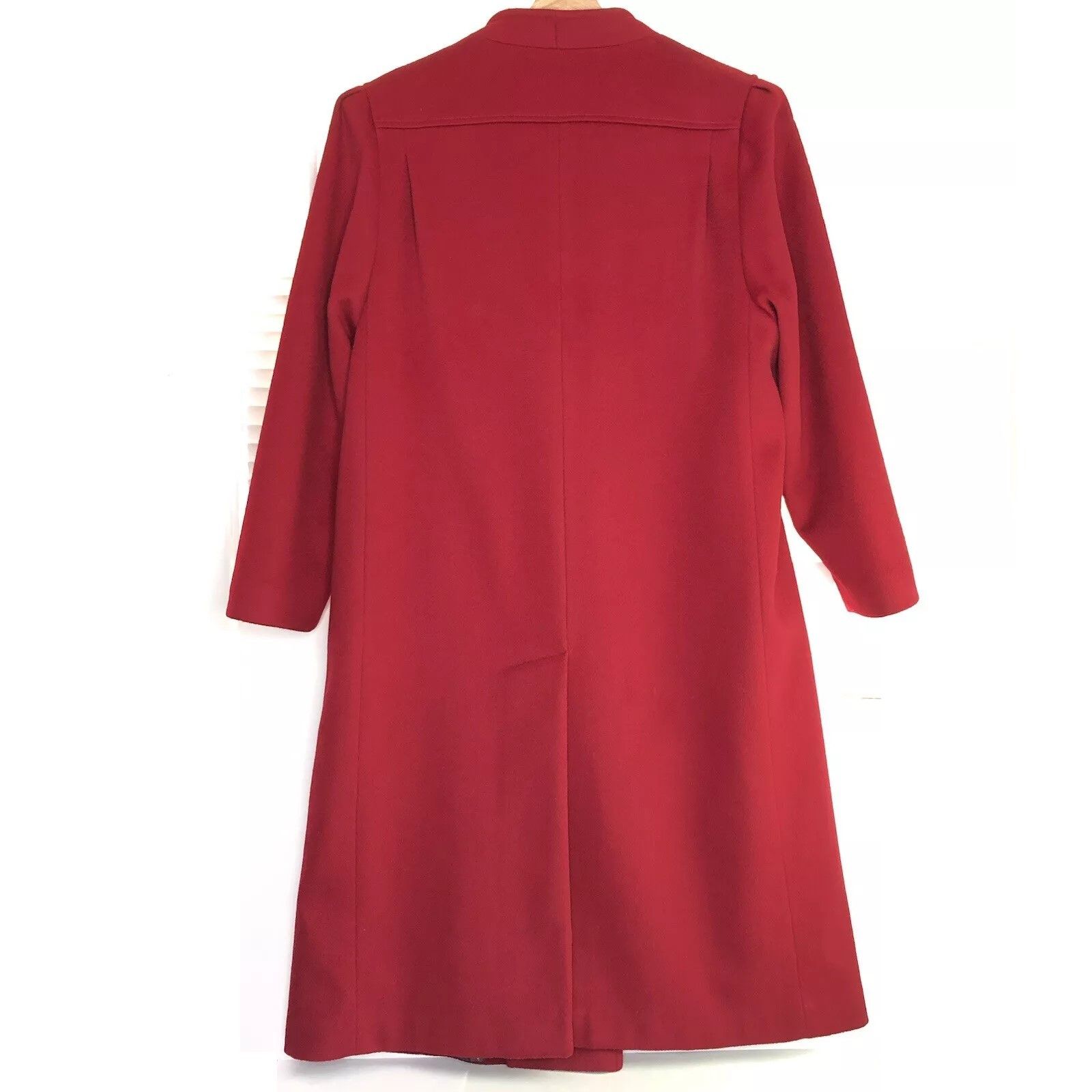 Other Vtg ALORNA Pure Wool Red Pea Coat Petite Double Breasted Size XS / US 0-2 / IT 36-38 - 7 Thumbnail