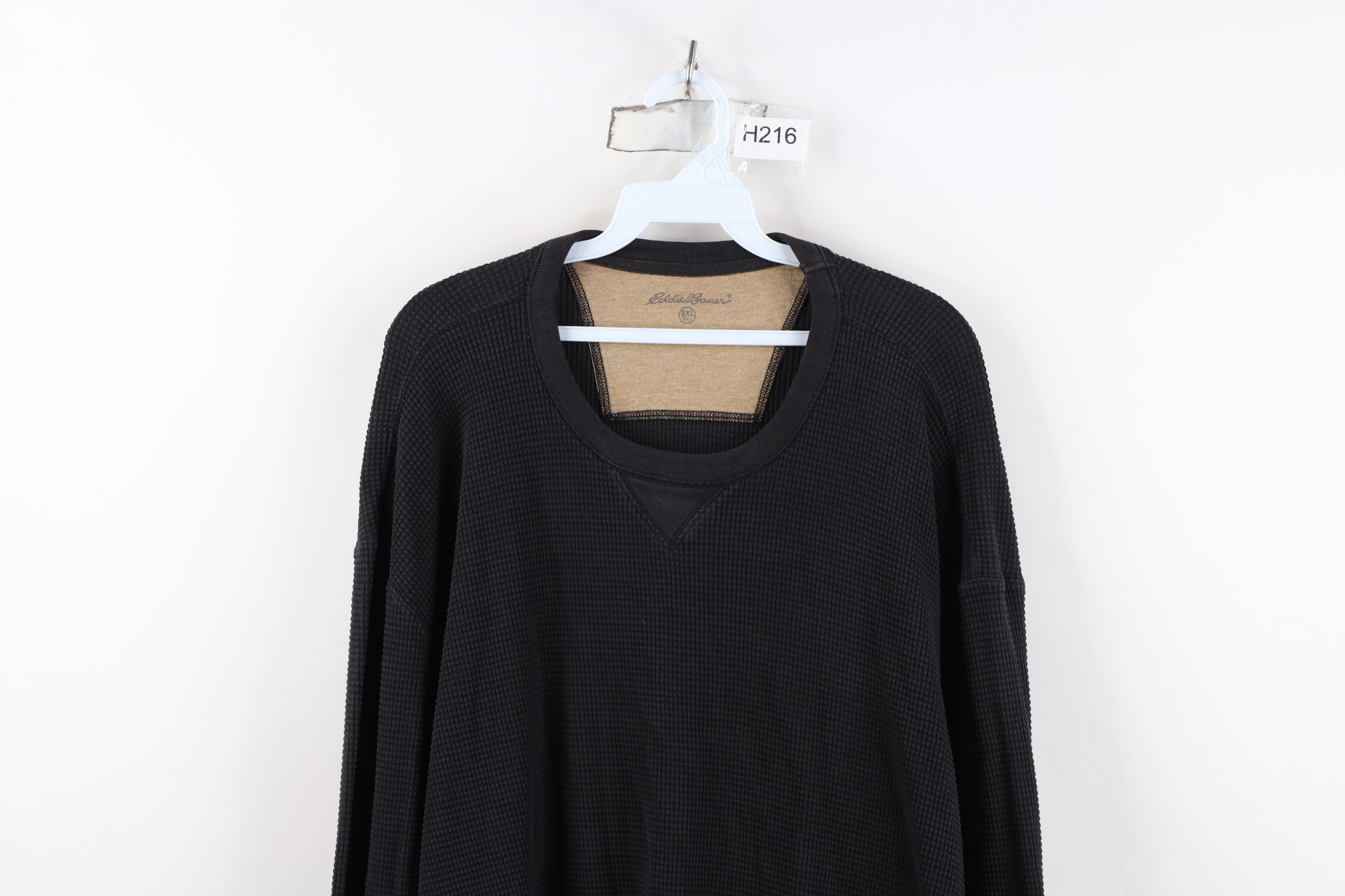 Eddie Bauer Vintage Eddie Bauer Waffle Knit Long Sleeve T-Shirt Black Size US XXL / EU 58 / 5 - 2 Thumbnail