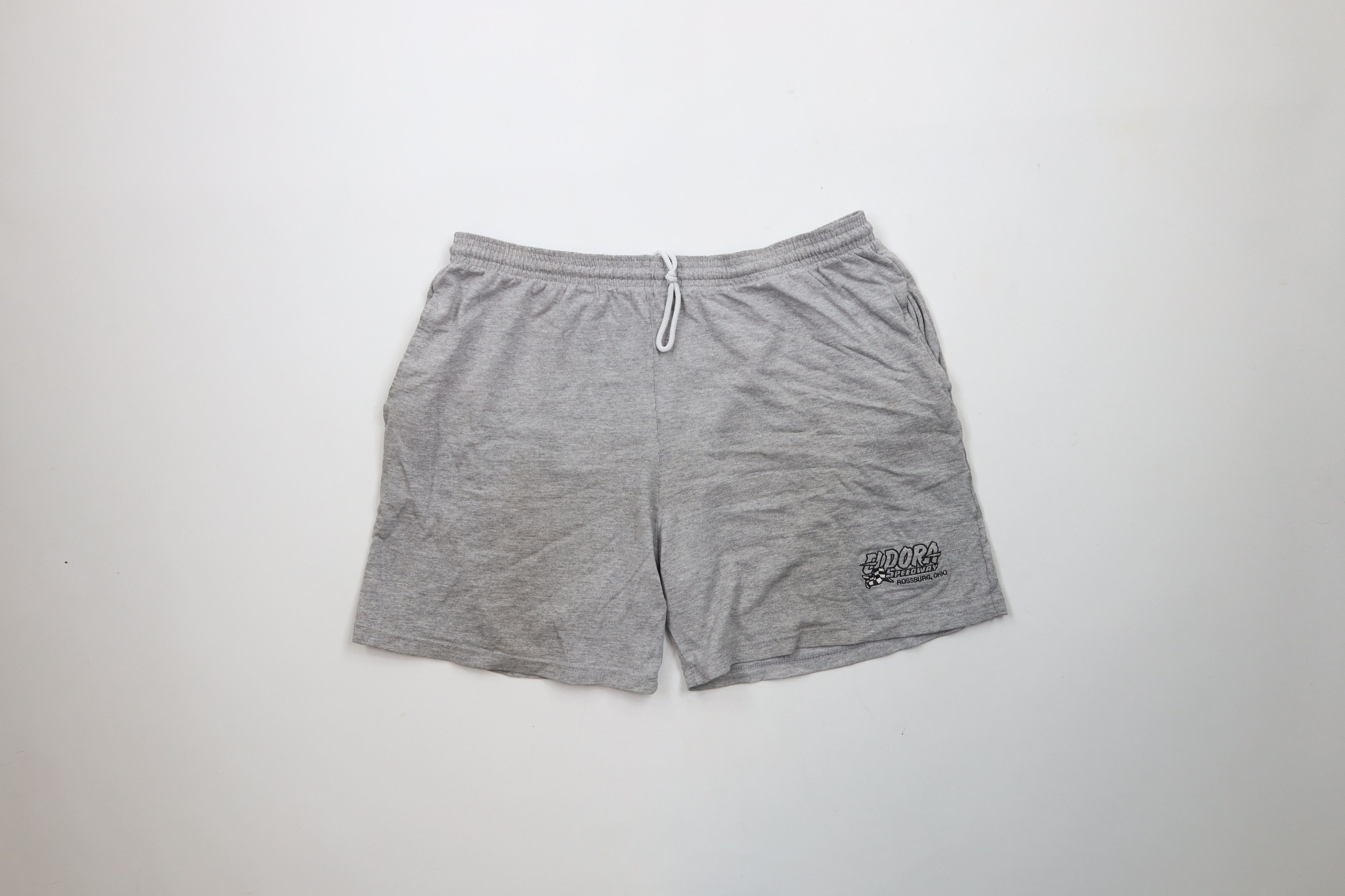 Vintage Vintage 90s Eldora Speedway Racing Above Knee Shorts Gray Size US 36 / EU 52 - 1 Thumbnail