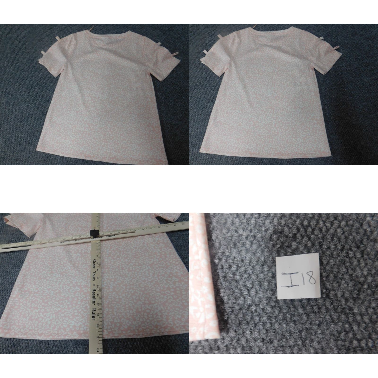 Vintage ELLE Womens Blouse S Pink Floral Raglan Short Sleeve Knit Polyester Crew Neck Pullover Stretch Vintage No Size S / US 4 / IT 40 - 8 Thumbnail