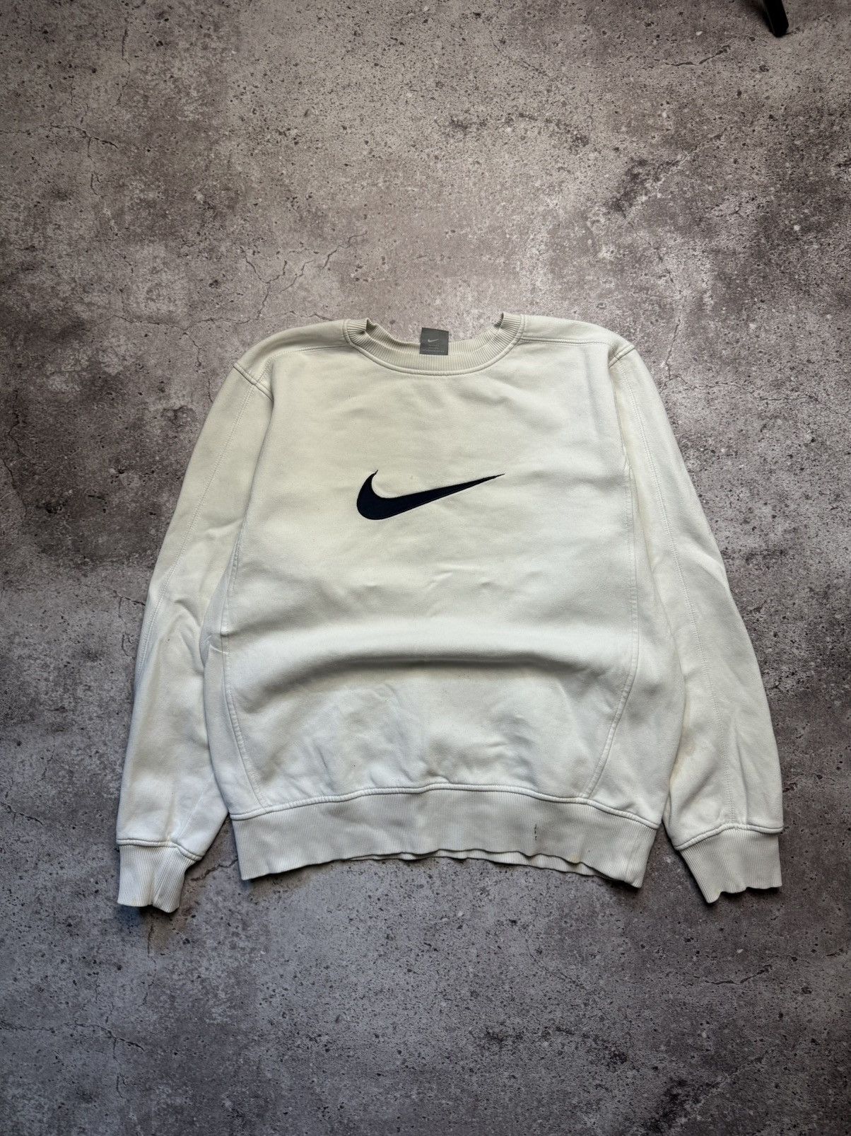 Nike Vintage Nike 90s y2k Big Swoosh Sweatshirt hoodie Size US L / EU 52-54 / 3 - 1 Thumbnail