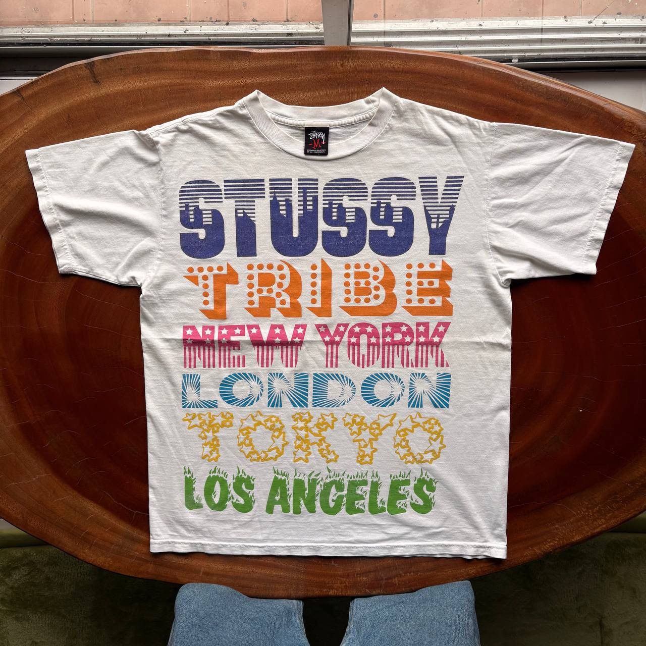 Stussy Y2K 2008 Stussy Tribe International White Tshirt Size US M / EU 48-50 / 2 - 1 Thumbnail