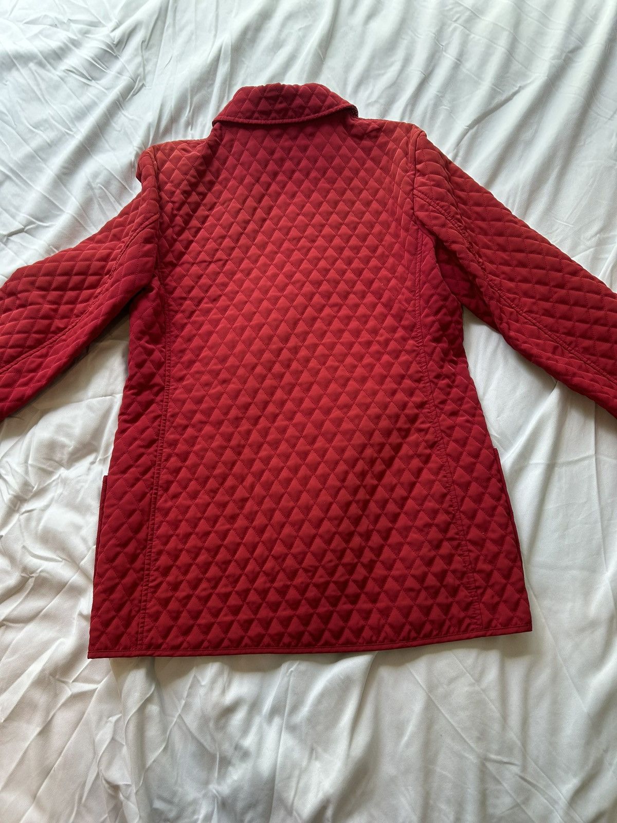 Talbots Tablots womens red quilted snap up jacket w/pockets Size S / US 4 / IT 40 - 2 Thumbnail