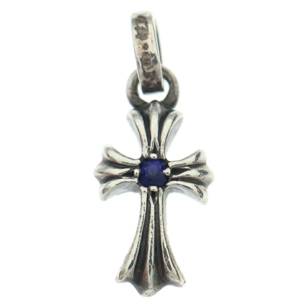 Chrome Hearts Chrome Hearts Pave Sapphire Baby Fat Cross Size ONE SIZE - 2 Thumbnail