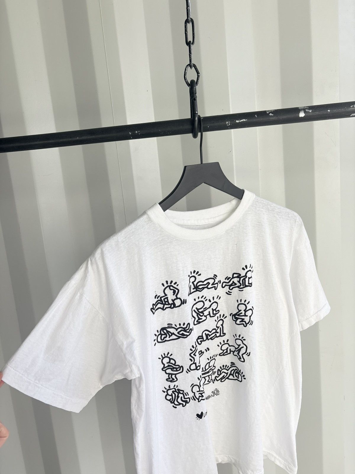 Vintage Vintage Haring Love Sex Shirt Faded Distressed GRUNGE Band Size US M / EU 48-50 / 2 - 4 Thumbnail