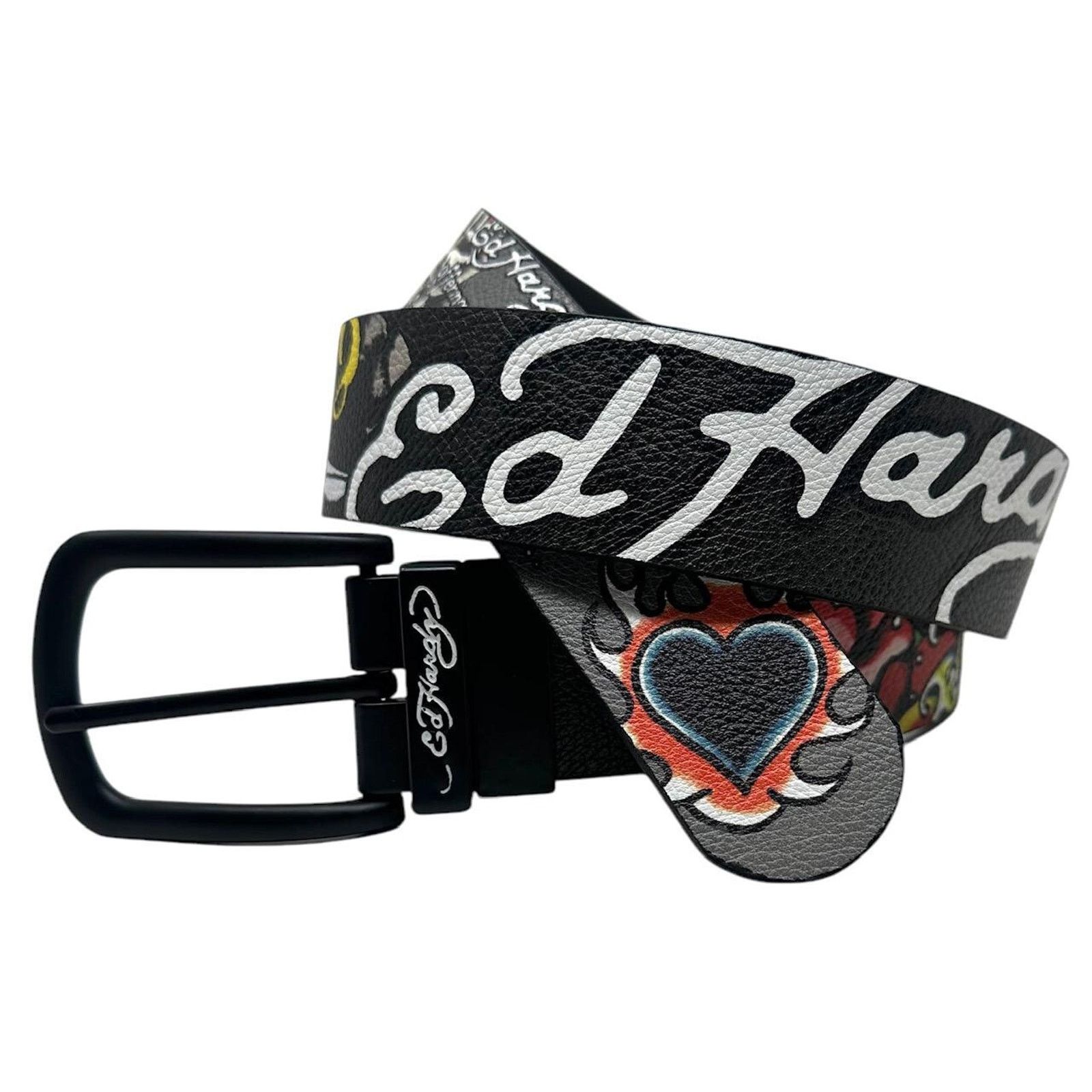 Ed Hardy Ed Hardy Men's Finest Tattooing Reversible Belt Size 42 - 1 Thumbnail