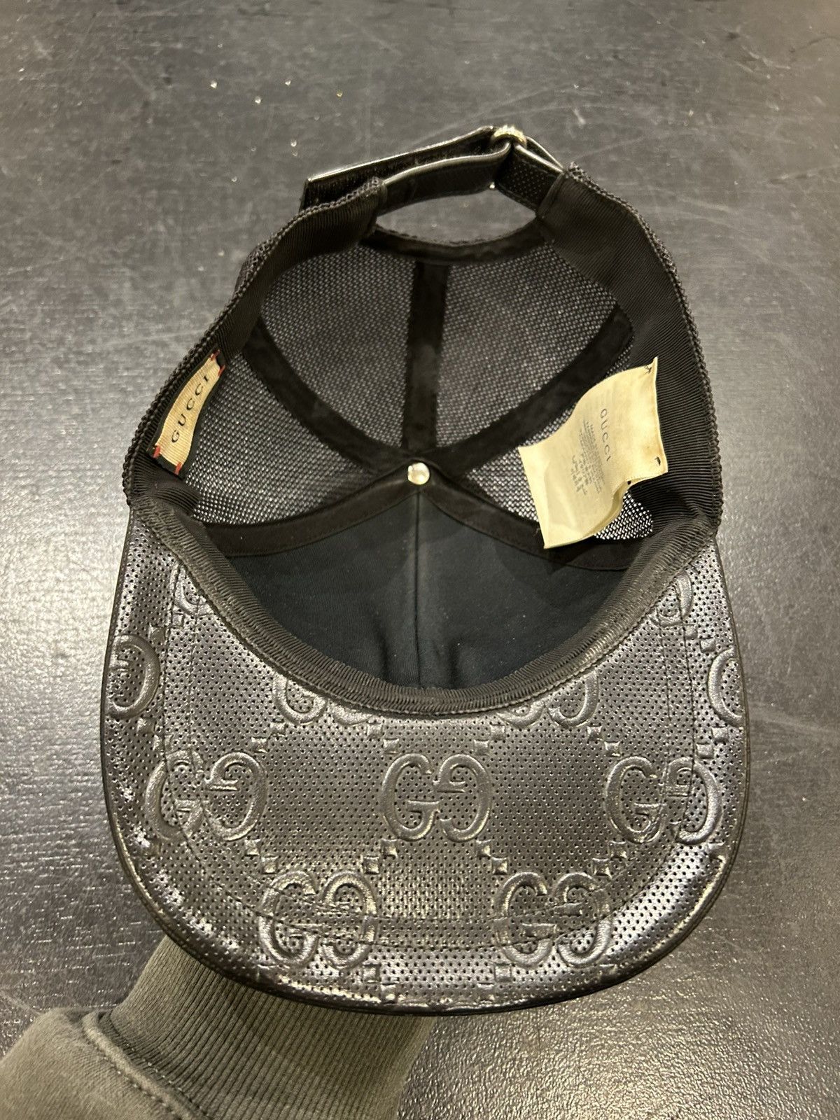 Gucci Gucci Leather Monogram Trucker Hat Size ONE SIZE - 5 Thumbnail