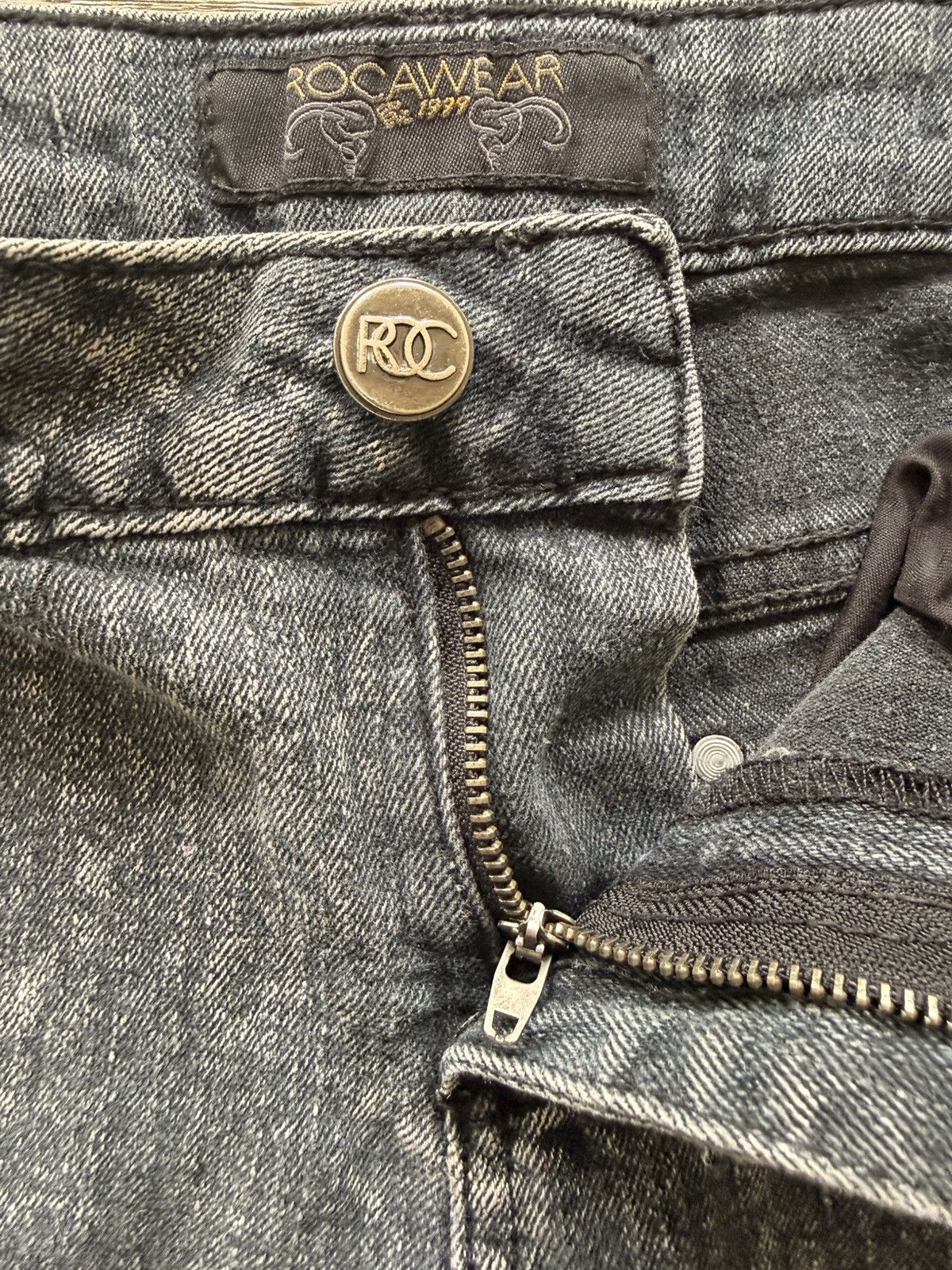 Rocawear Rocawear Black Denim Studded Jorts Shorts Vintage Y2K 14 Size 36" / US 14 / IT 50 - 6 Thumbnail