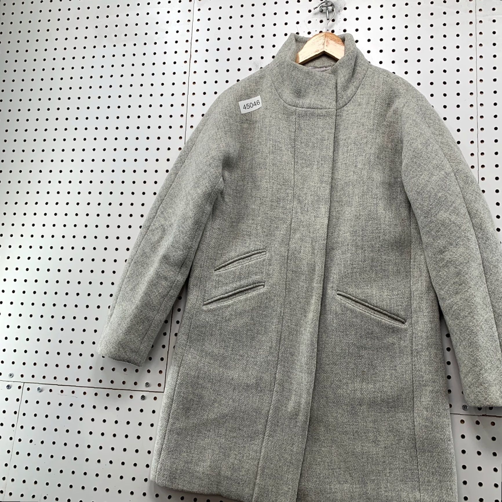 J.Crew J.CREW Coat Womens 4 Gray Italian Stadium Cloth Nello Gori Wool Blend Jacket Teen? Size S / US 4 / IT 40 - 3 Thumbnail