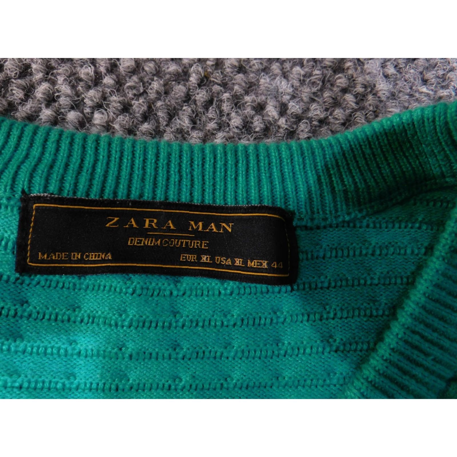 Zara Zara Man Sweater Mens XL Green Crewneck Textured Knit Pullover Casual Size US XL / EU 56 / 4 - 4 Thumbnail
