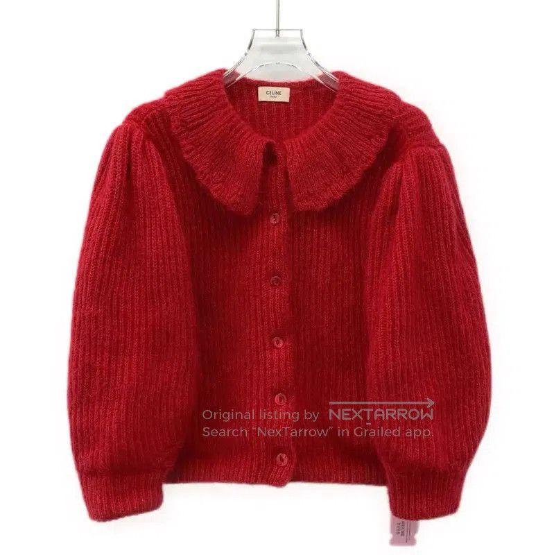 Miu Miu Miu Miu Red Mohair Women's Cardigan . Size XS / US 0-2 / IT 36-38 - 1 Thumbnail