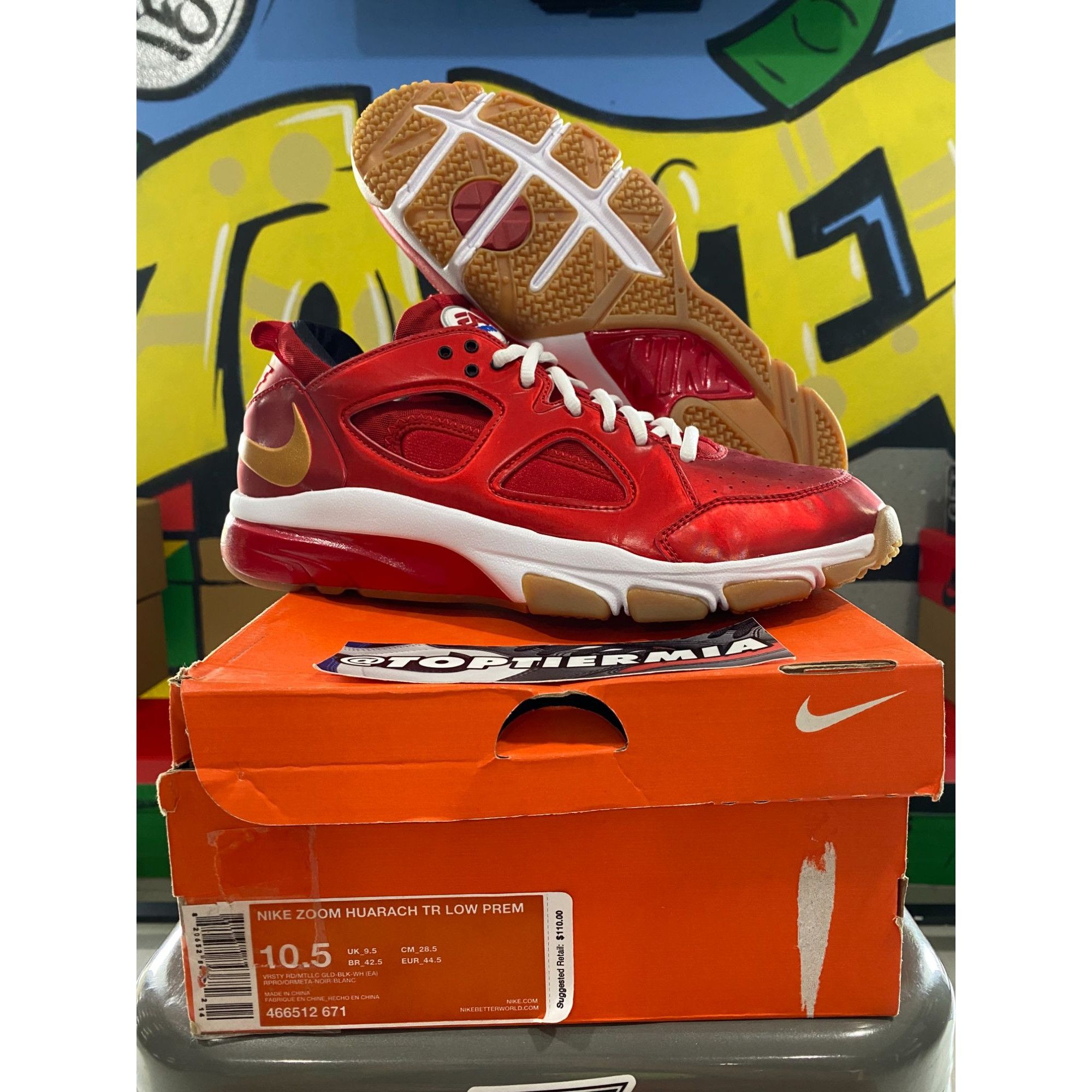 image of Nike Zoom Huarache Tr Low Premium X Ea Sports Red 'manny Pac Shoes, Men's (Size 10.5)