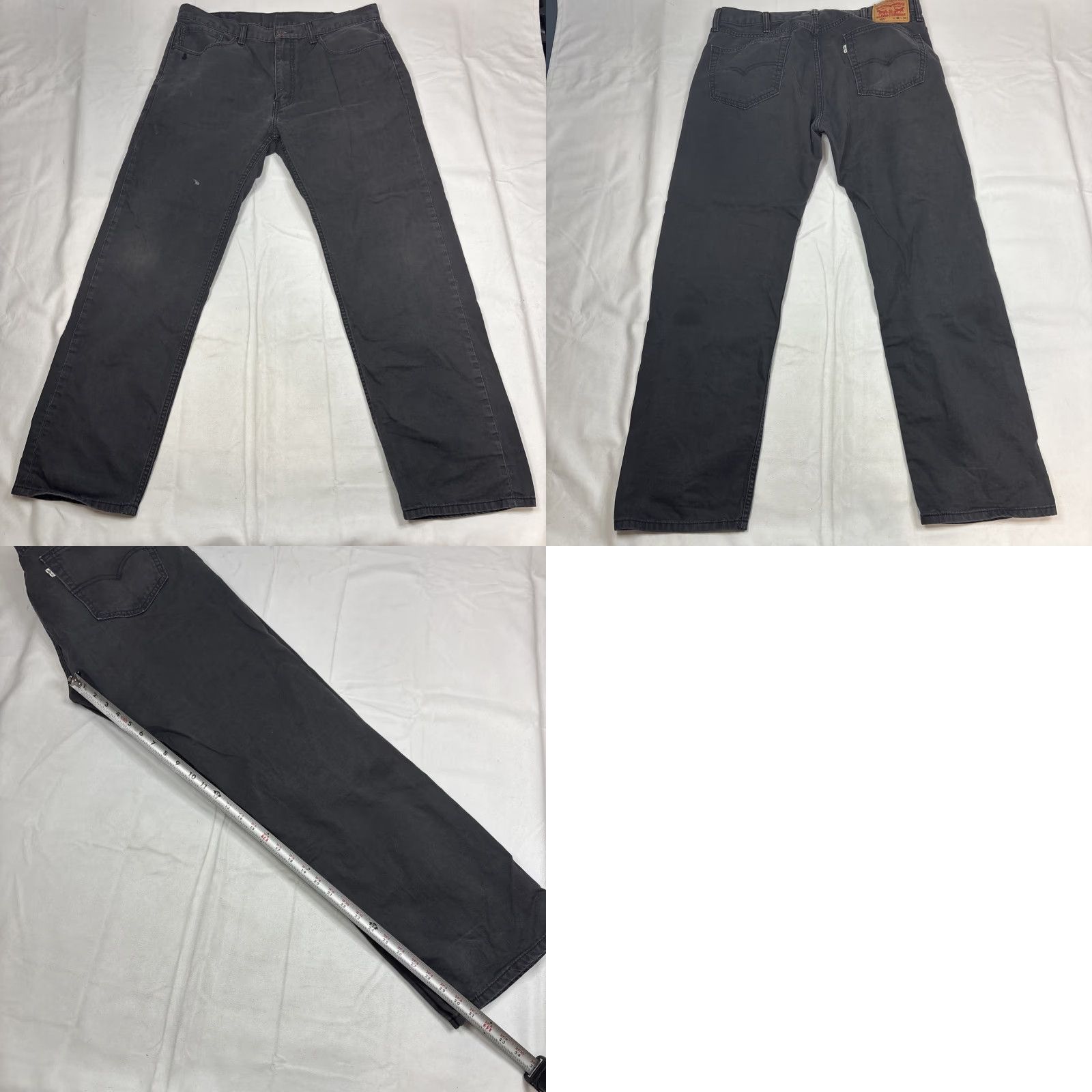Levi's Levi's Jeans Pants Men 38W 34L Dark Gray White Tab Regular 505 Straight Denim Jeans Mens Size US 38 / EU 54 - 8 Thumbnail