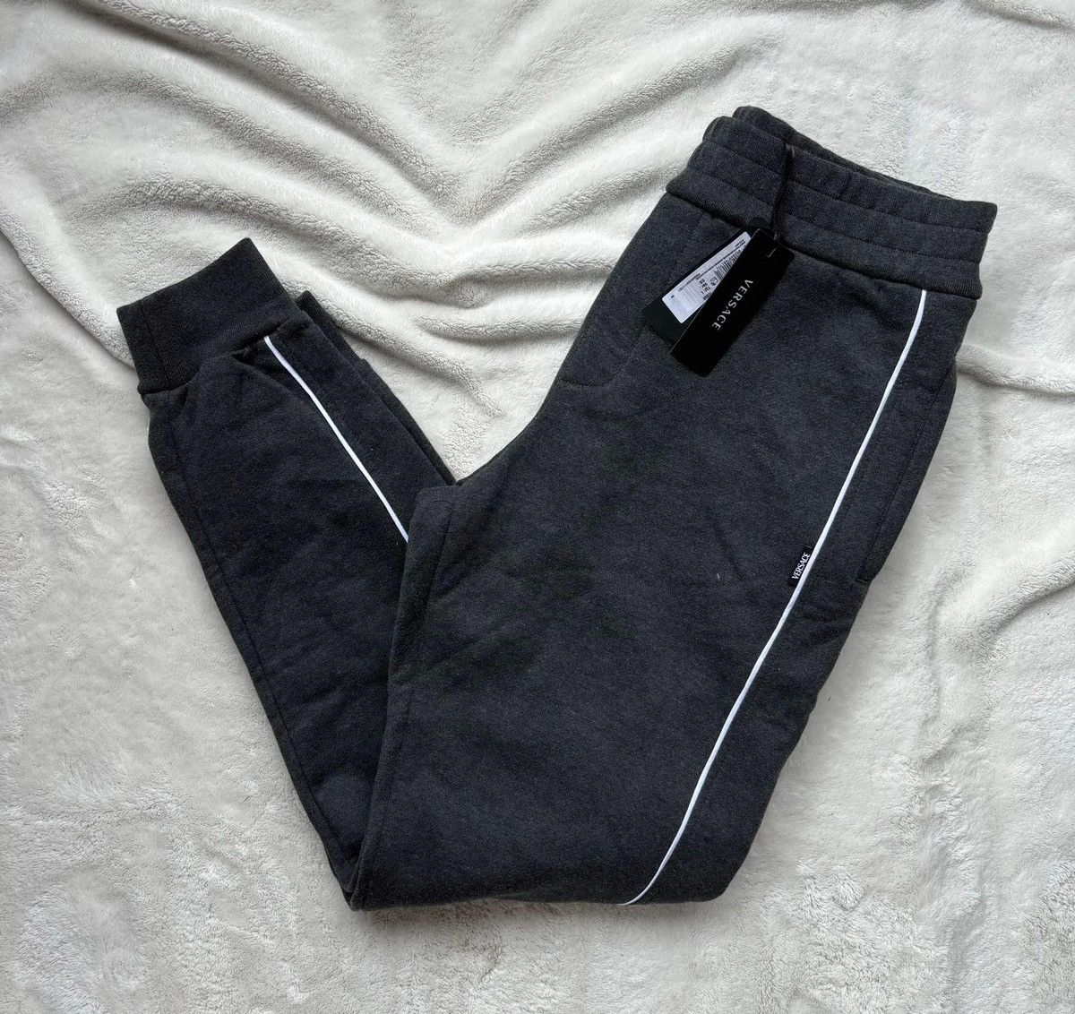 Versace Versace Heather Grey/White Label Sweatpants Size US 36 / EU 52 - 1 Thumbnail