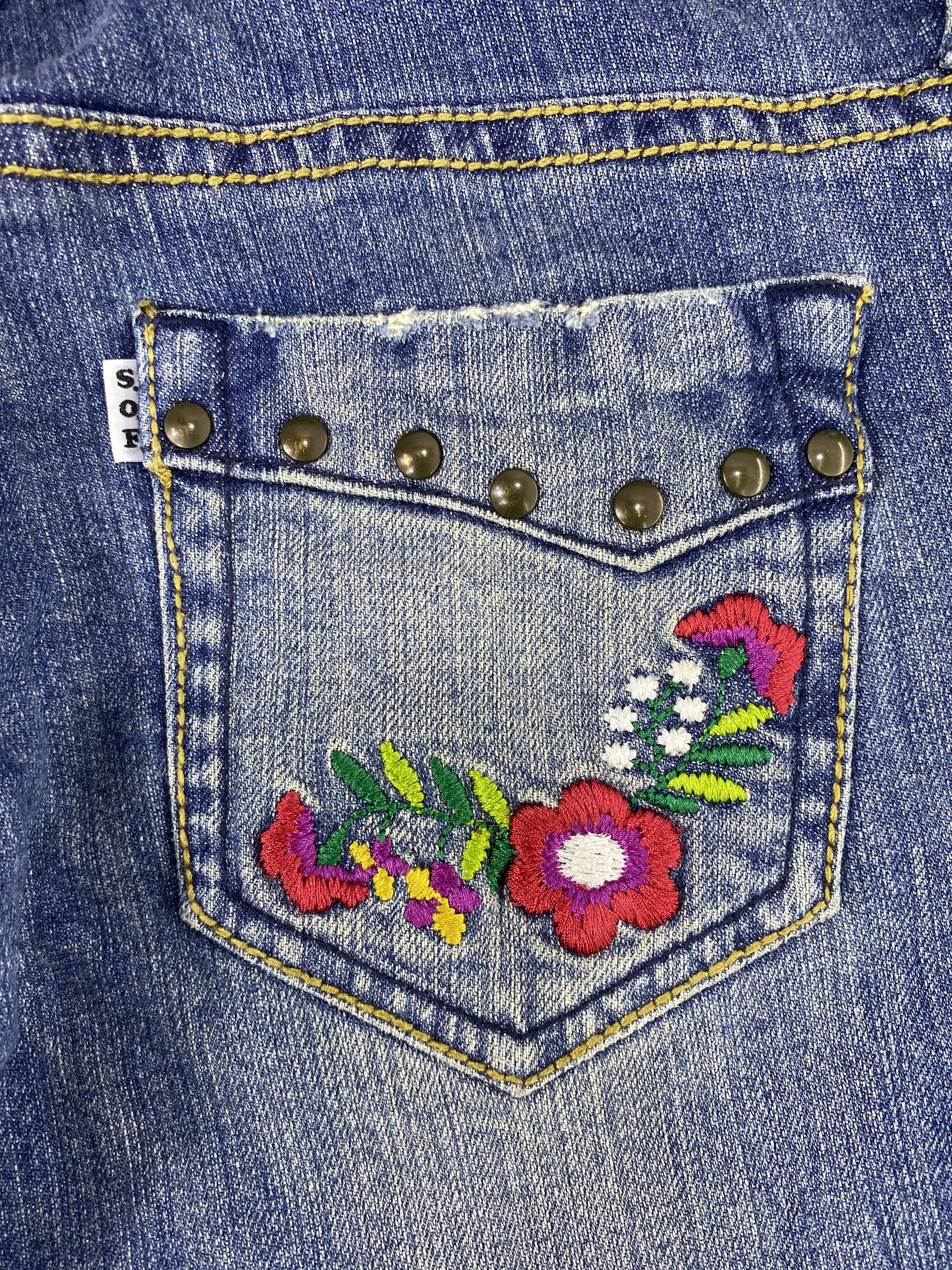 Japanese Brand Japanese Brand Blue Wash Flare Jeans - J1055 Size 29" - 13 Thumbnail