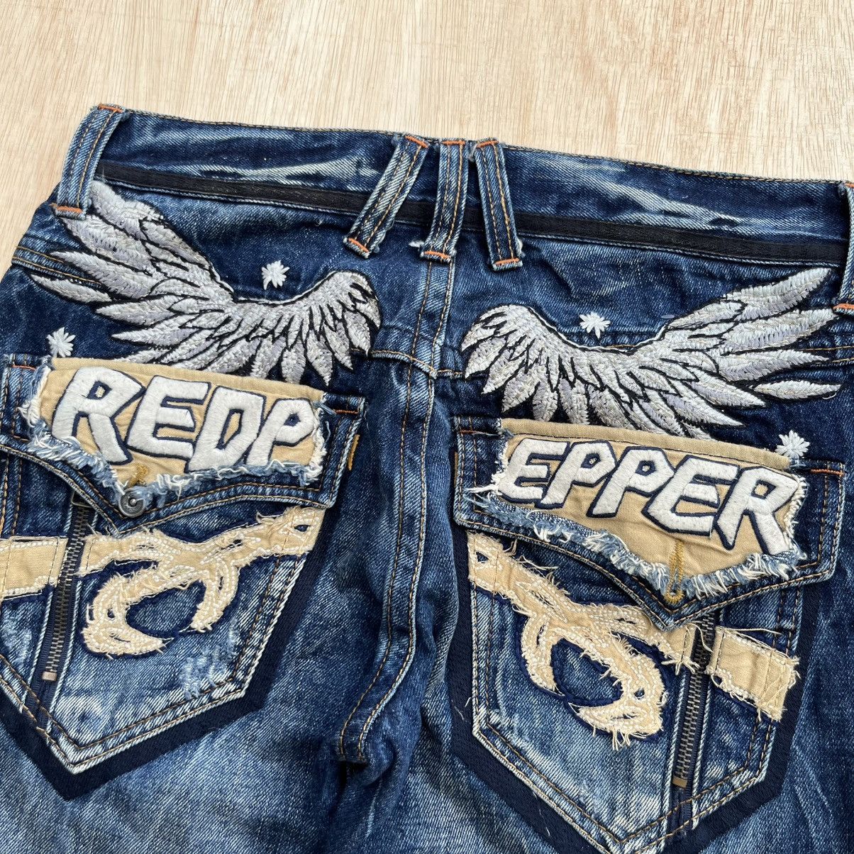 Japanese Brand RED PEPPER JAPAN & CO WINGS EMBROIDERED 7/8 PANTS Size 29" - 2 Thumbnail