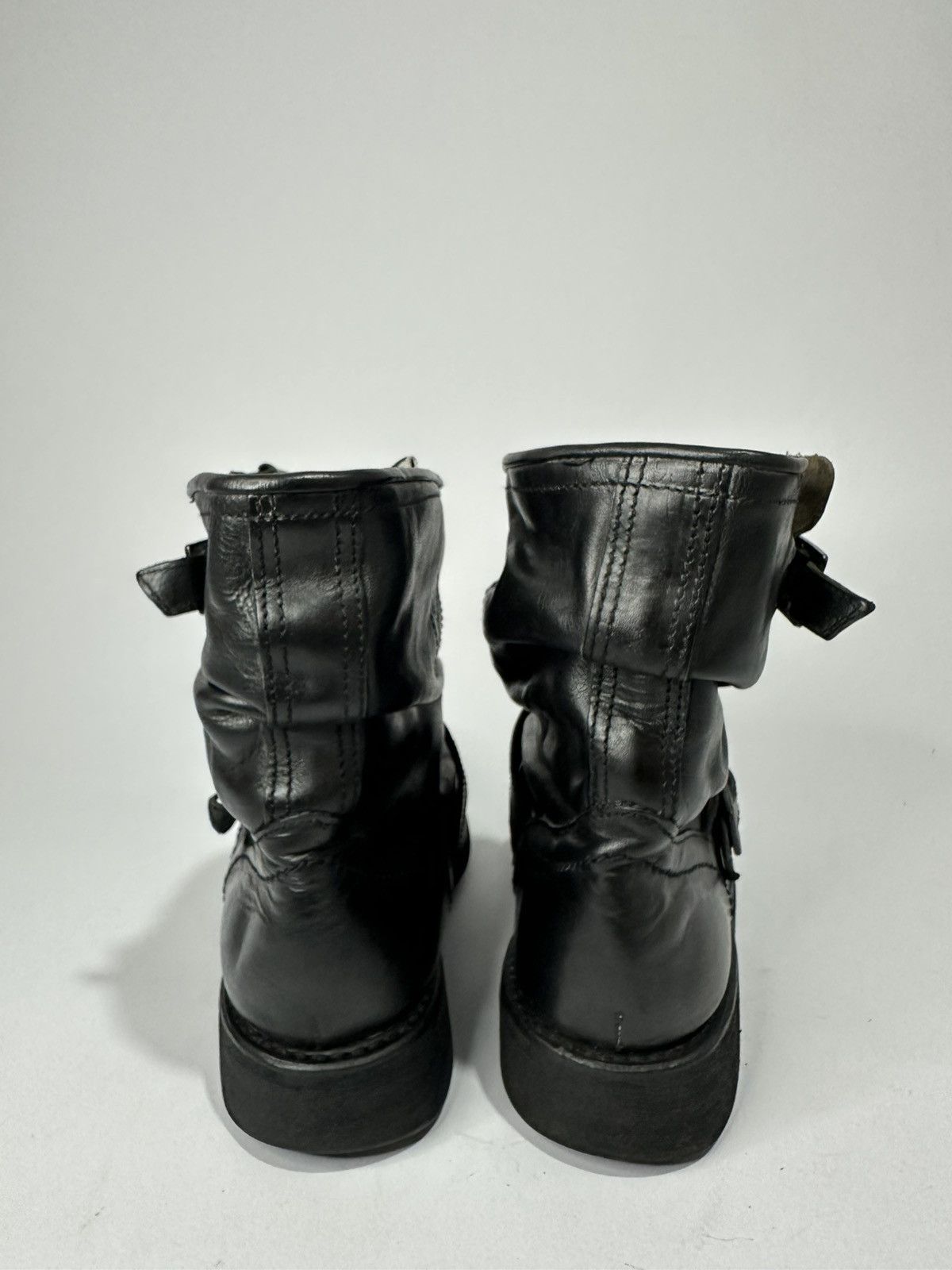 Dirk Bikkembergs Vintage Dirk Bikkembergs Black Leather Engineer Ankle Boots. Size US 6.5 / EU 39-40 - 4 Thumbnail