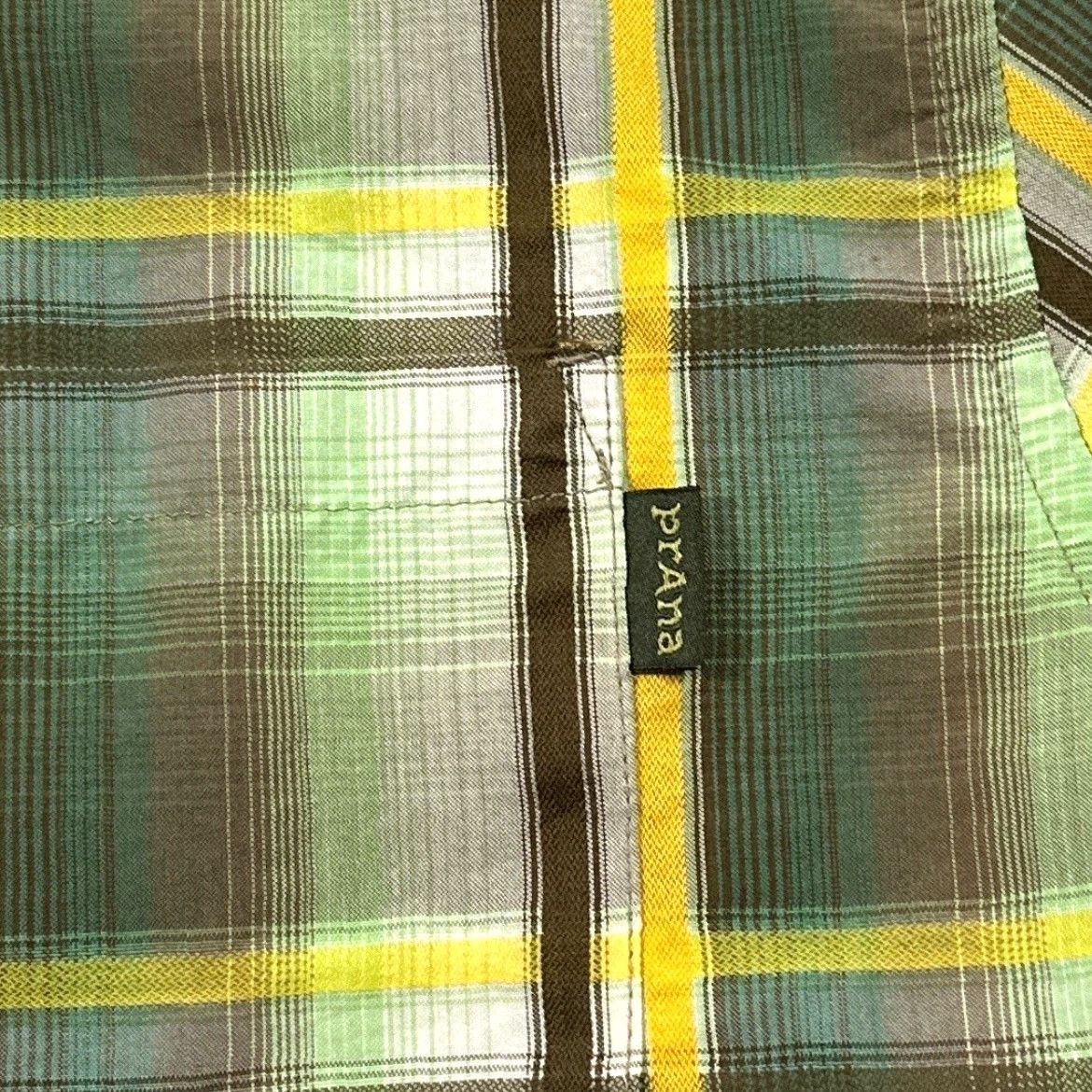 Prana Prana Shirt Mens Large Green Yellow Plaid Short Sleeve Button Up Outdoor Casual Size US L / EU 52-54 / 3 - 3 Thumbnail