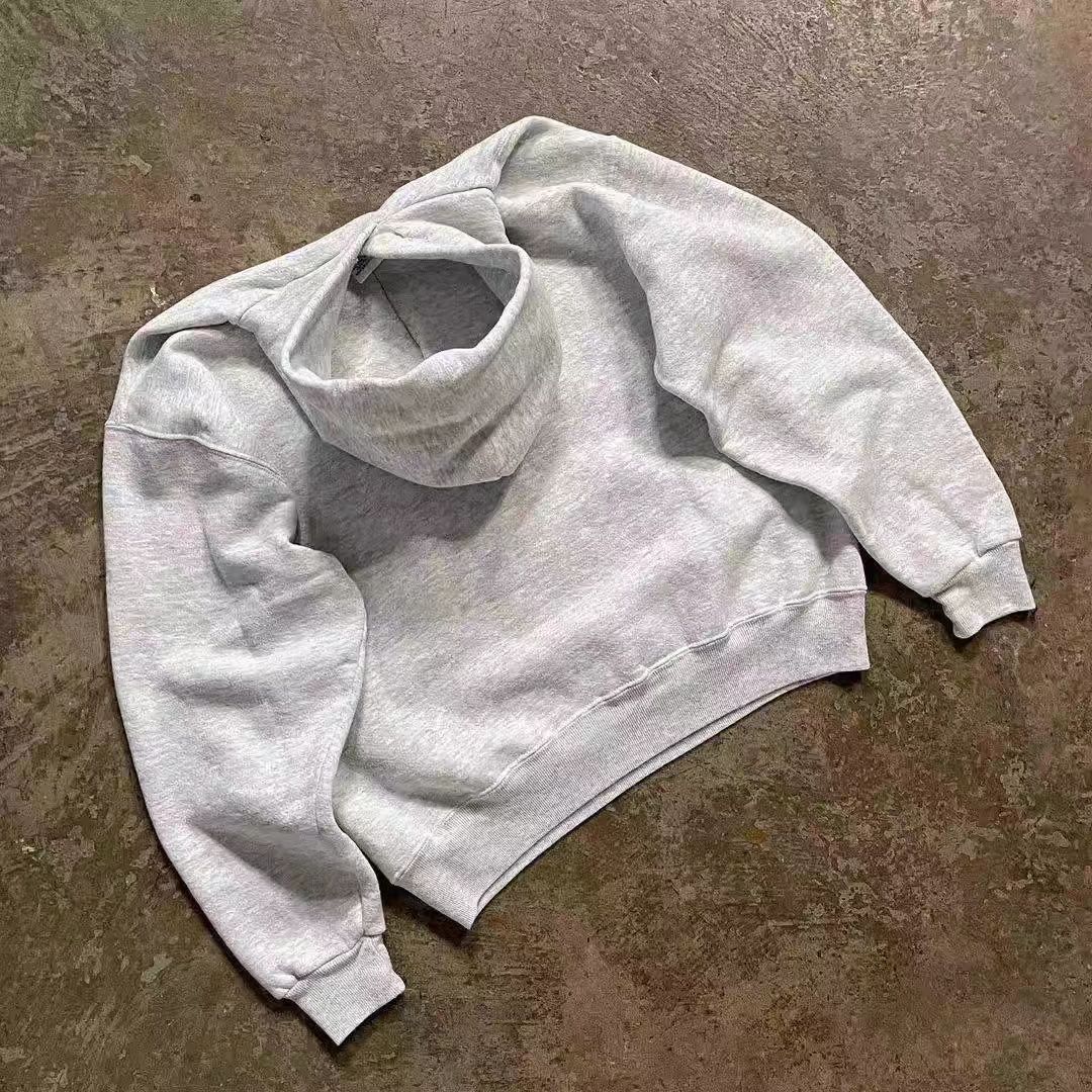 Designer × Japanese Brand Grey Washed Vintage Street Print Hoodie Size US L / EU 52-54 / 3 - 2 Thumbnail