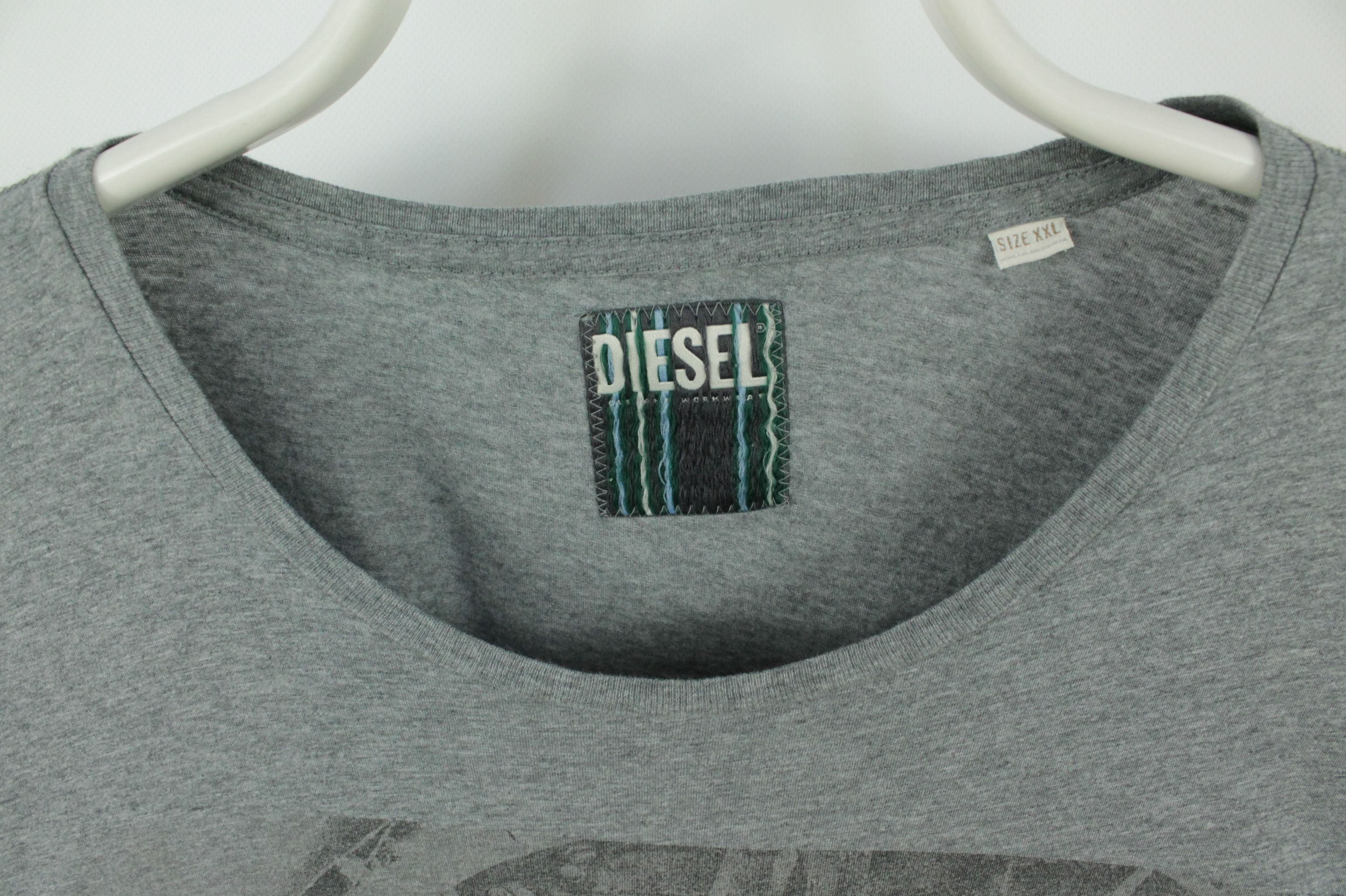 Diesel Vintage Diesel Round Neck Anthracite Cotton T-Shirt Size US XXL / EU 58 / 5 - 2 Thumbnail