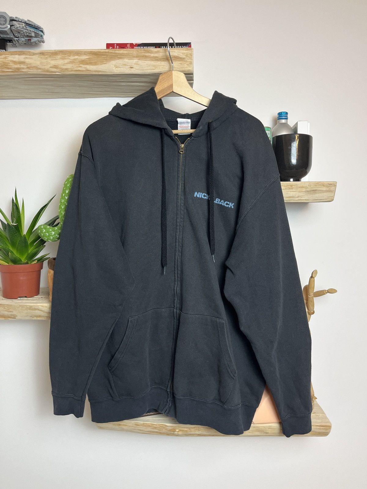 Band Tees Vintage washed Nickelback Zip Up Hoodie rare machine rare Size US XXL / EU 58 / 5 - 2 Thumbnail