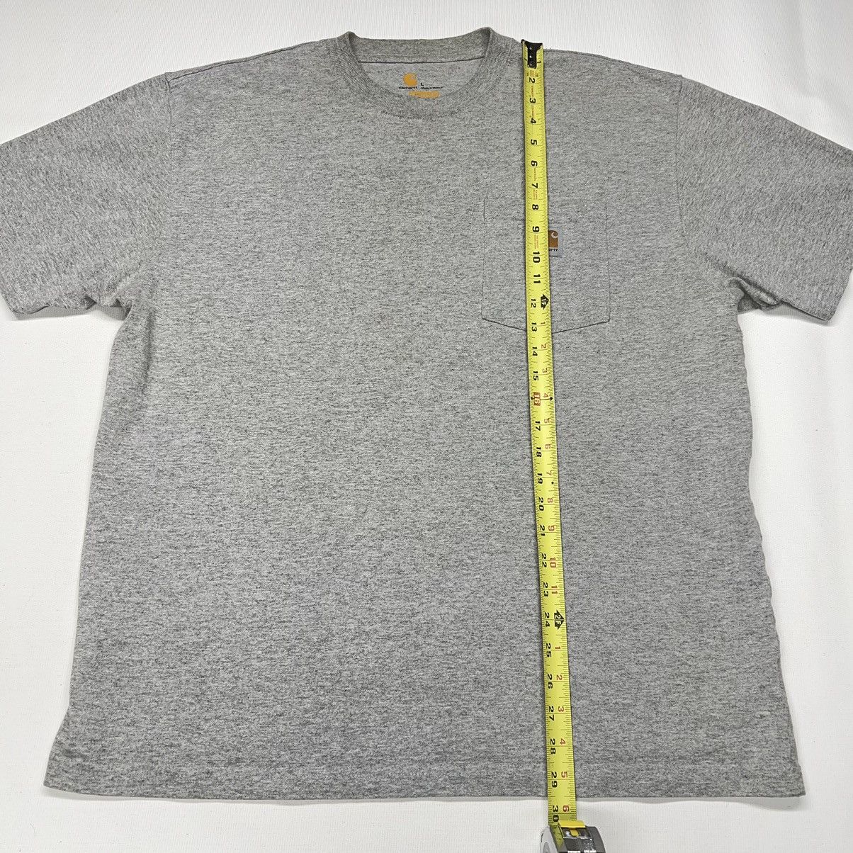 Carhartt Carhartt Tee Shirt Grey Original Fit Pocket Logo Workwear Size US L / EU 52-54 / 3 - 14 Thumbnail