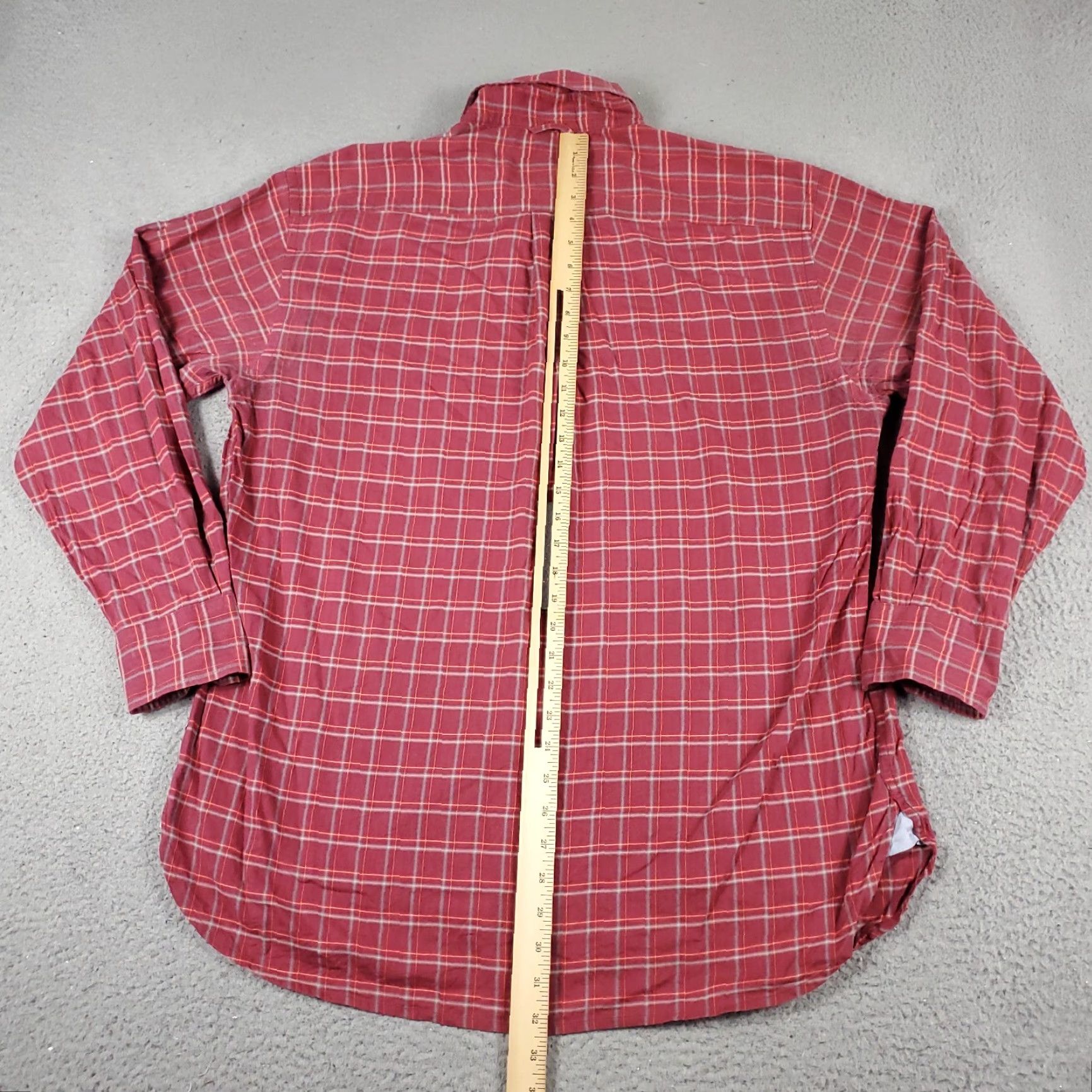 Tommy Hilfiger Tommy Hilfiger Shirt Mens Large Red Plaid Button-Up Long Sleeve Size US L / EU 52-54 / 3 - 5 Thumbnail
