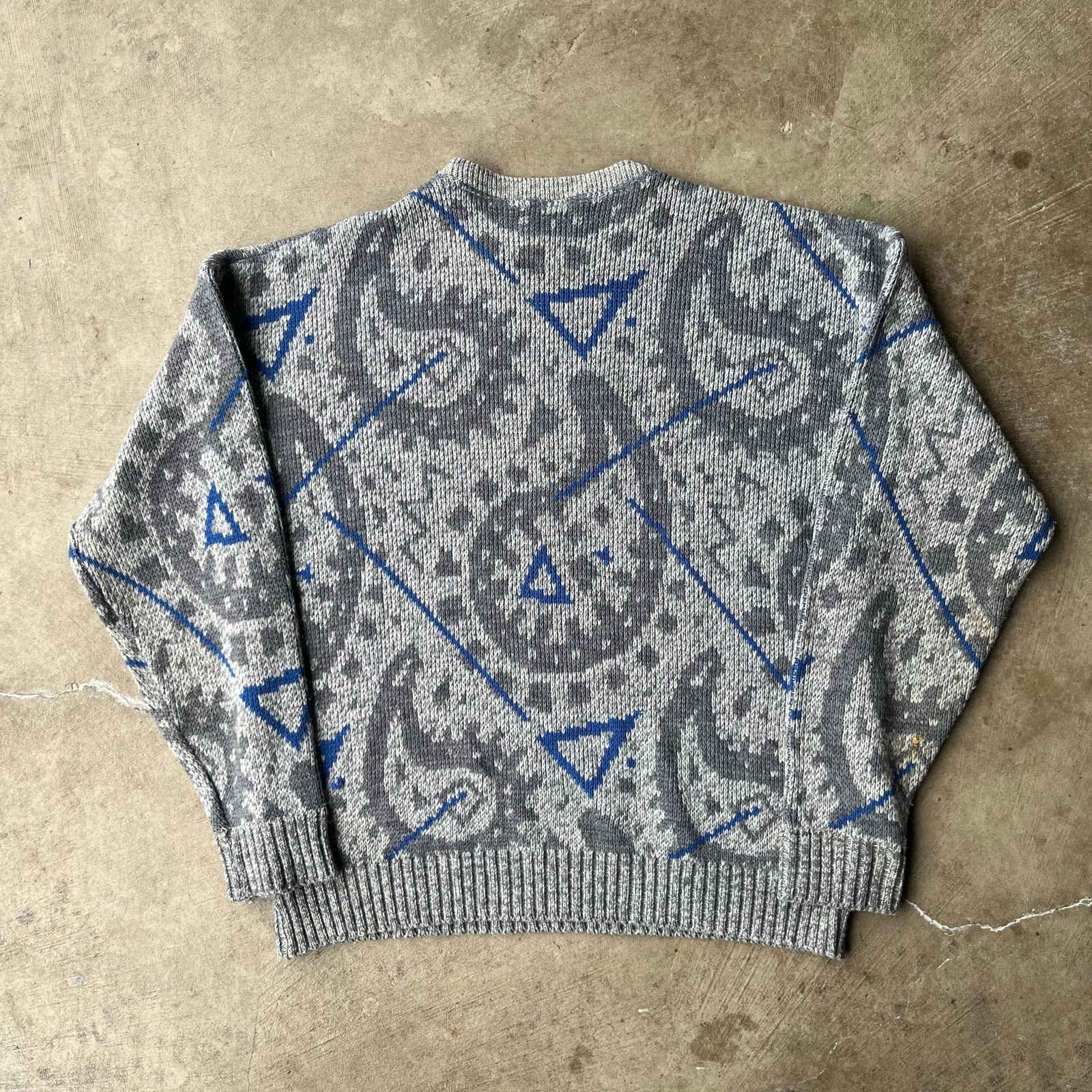 Vintage VINTAGE AITCH SWEATER GEOMETRIC 90S KNIT LARGE ACRYLIC WOOL Size US L / EU 52-54 / 3 - 3 Thumbnail