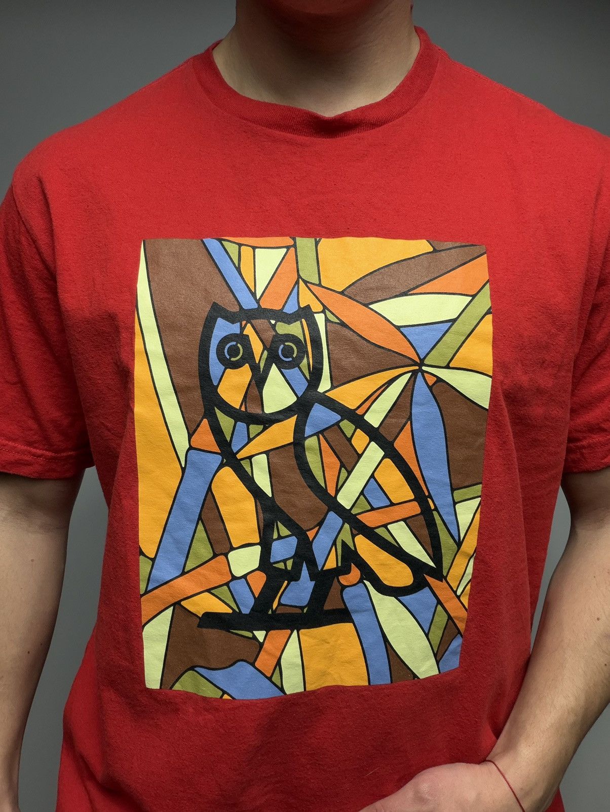October's Very Own OVO October's Very Own Stained Glass Owl T-Shirt Red Size L Size US L / EU 52-54 / 3 - 4 Thumbnail