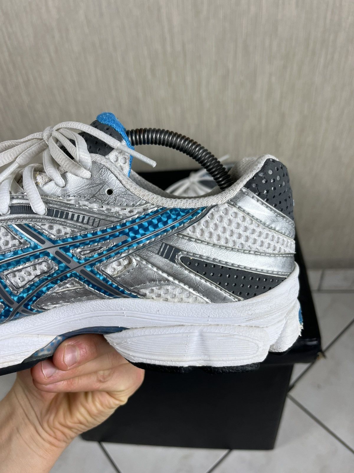 Asics × Vintage Vintage Asics Gel-Stratus 3 y2k mesh silver sneakers shoes Size US 9.5 / EU 42-43 - 10 Thumbnail