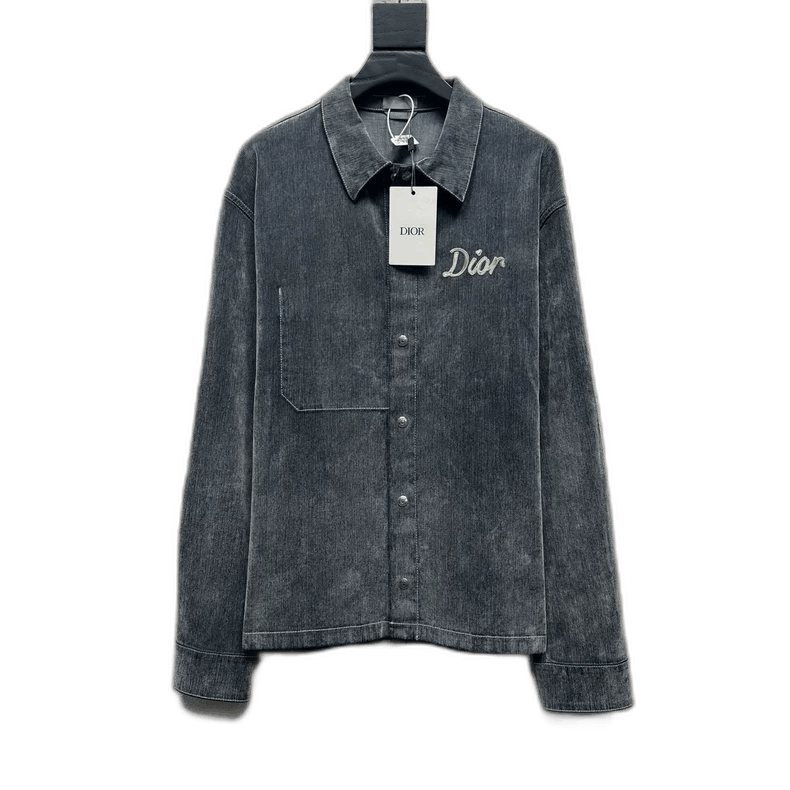 Dior DIOR Embroidered Logo Denim Jacket, Size 48-2506 Size US L / EU 52-54 / 3 - 1 Thumbnail