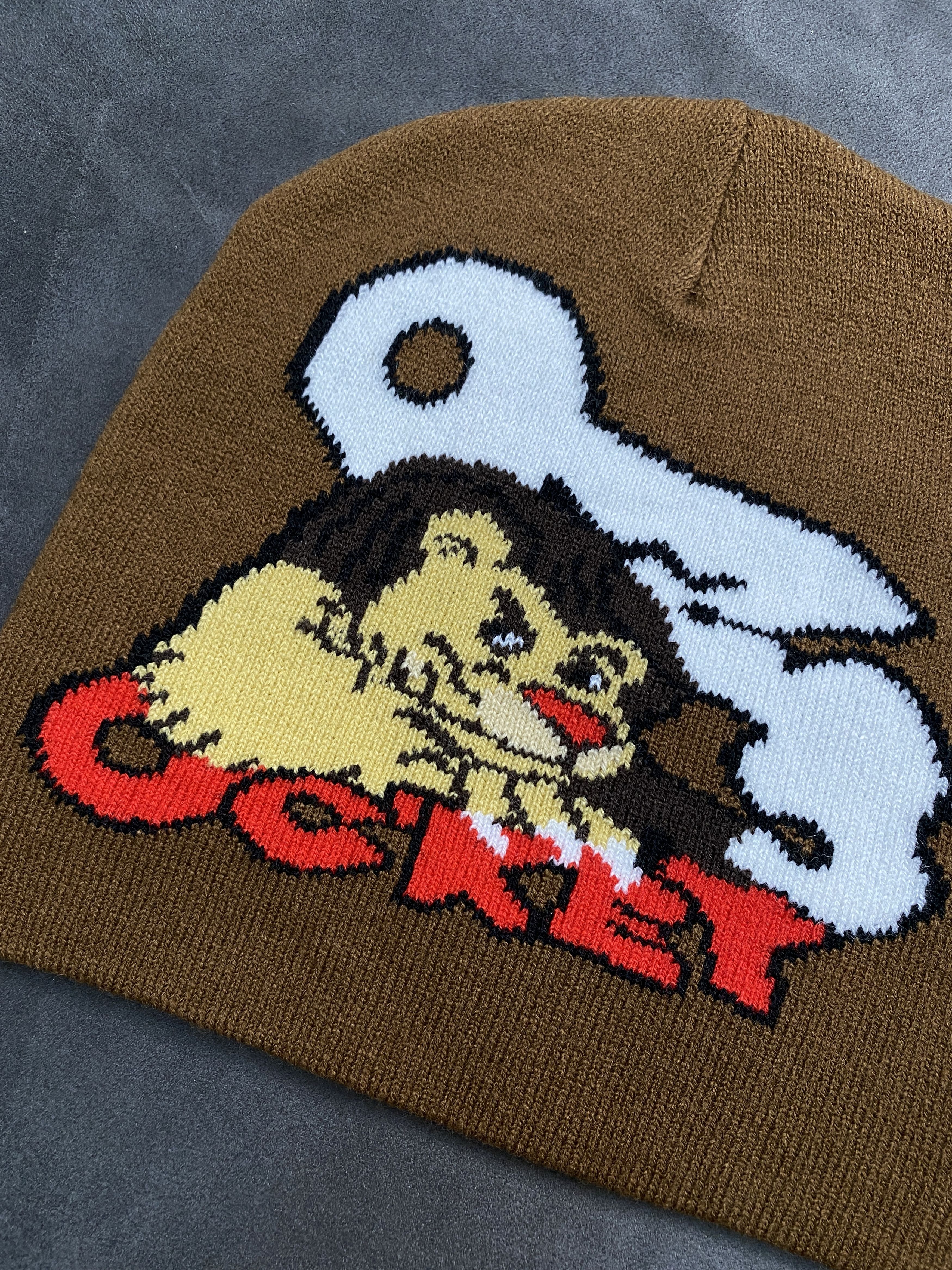Japanese Brand Rare Anime Ockey Graphic No Cuff Beanie Skully Hat Pink OS Size ONE SIZE - 2 Thumbnail