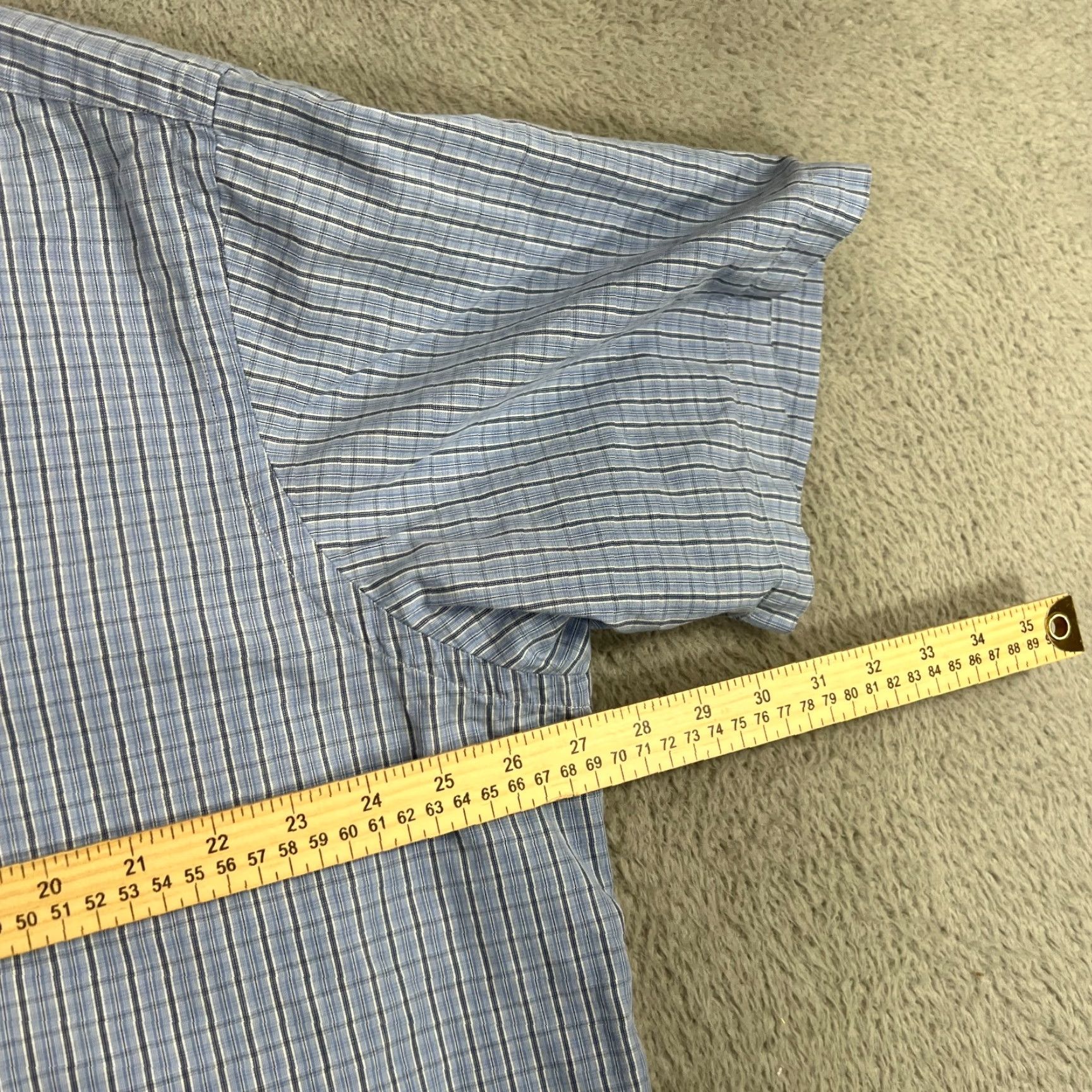 Ralph Lauren Ralph Lauren Shirt Mens 2XL Blue Check Pony Button Up Short Sleeve Classic Fit Size US XXL / EU 58 / 5 - 6 Thumbnail