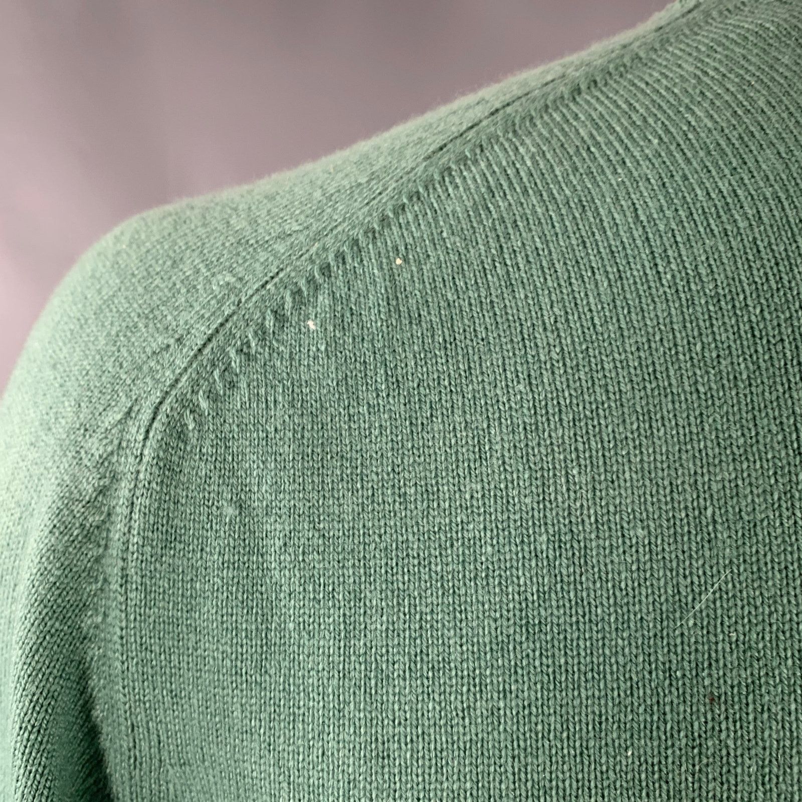 Other I.MAGNIN Size XL Green Sage Cashmere V-Neck Pullover Size US XL / EU 56 / 4 - 5 Thumbnail