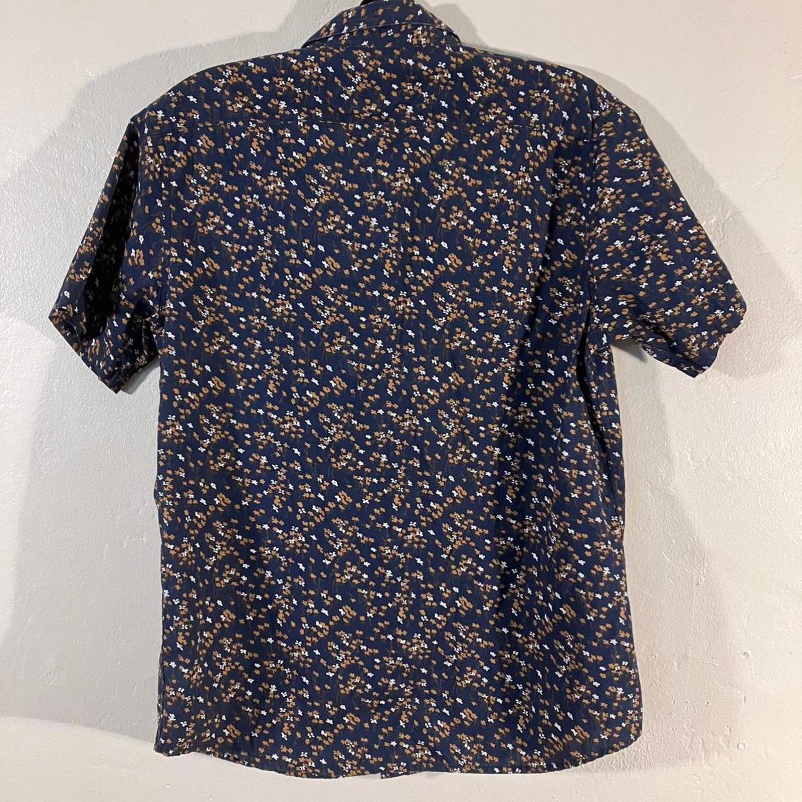 RVCA RVCA Shirt Short Sleeve Button Up Blue Floral Pattern Size US L / EU 52-54 / 3 - 4 Thumbnail