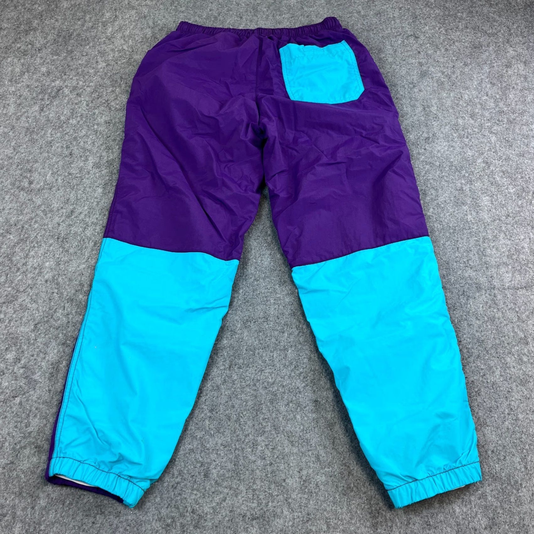 Urban Outfitters Urban Outfitters Track Pants Colorblock Windbreaker Purple Teal Medium Retro Ski Mens Pants Size US 31 - 2 Thumbnail