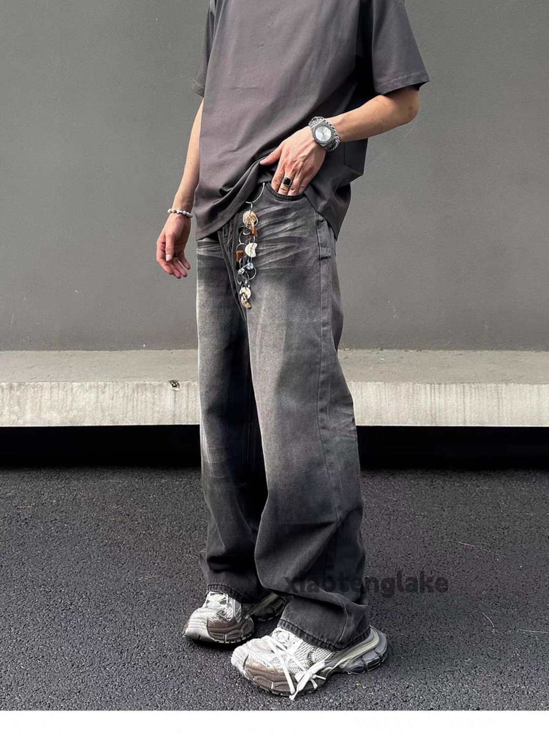 Jean × Vintage utility washed faded cleanfit yuppie baggy jeans Size US 34 / EU 50 - 6 Thumbnail