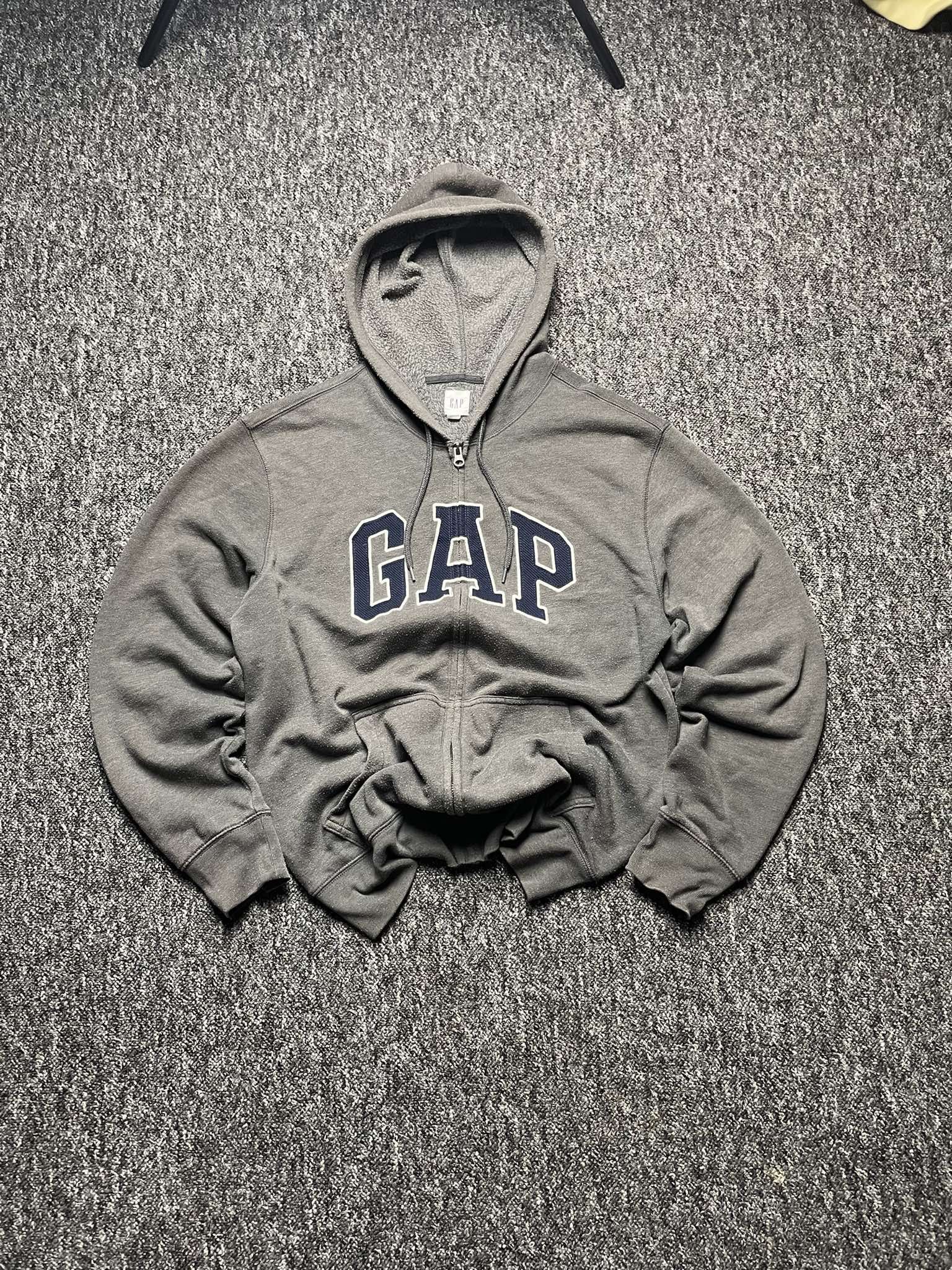 Gap × Vintage Vintage zip-up sweatshirt hoodie Gap logo classic streetwear Size US M / EU 48-50 / 2 - 2 Thumbnail