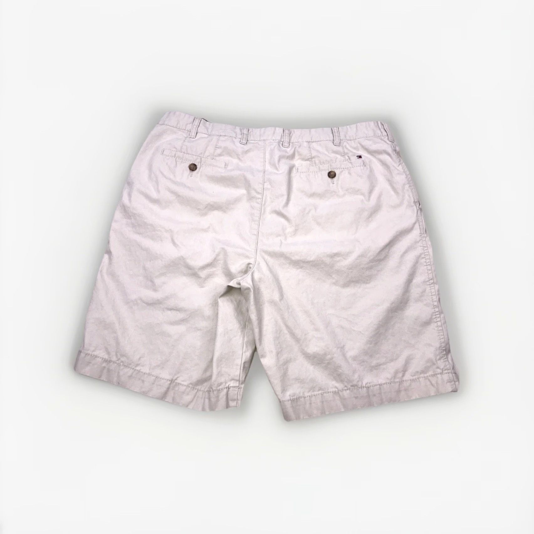 Tommy Hilfiger Tommy Hilfiger Khaki Bermuda Knee Length Shorts Mens 40 Beige Solid Chino Casual Size US 40 / EU 56 - 6 Thumbnail