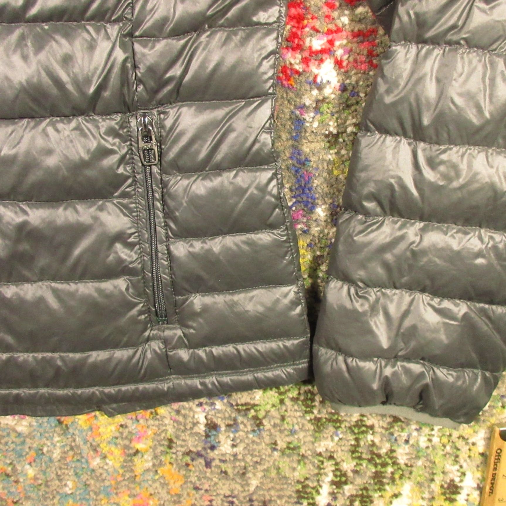 Miss Sixty Miss Sixty Down Puffer Jacket Womens L Shiny Charcoal Hooded Packable Coat Size L / US 10 / IT 46 - 6 Thumbnail