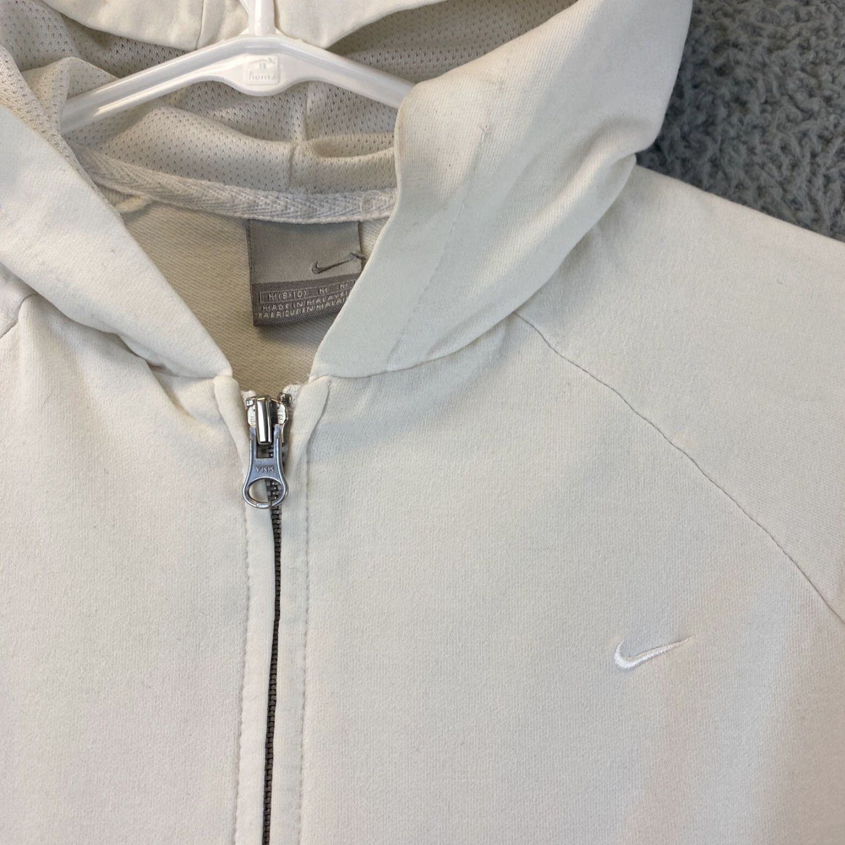 Nike Nike Women's Hoodie Sweatshirt M White Full Zip Zipper Casual Athletic Exercise 8-10 Size M / US 6-8 / IT 42-44 - 3 Thumbnail