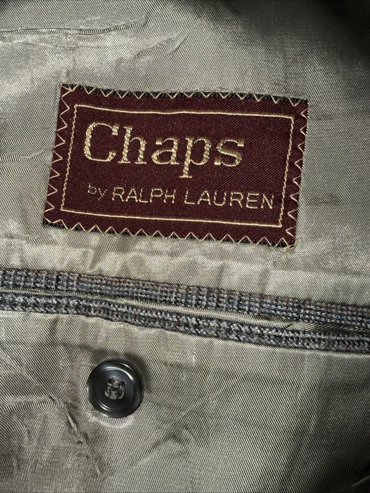 Chaps Ralph Lauren Vtg Chaps Ralph Lauren Gray Plaid Blazer Sport Coat 48 USA Size 48R - 9 Thumbnail