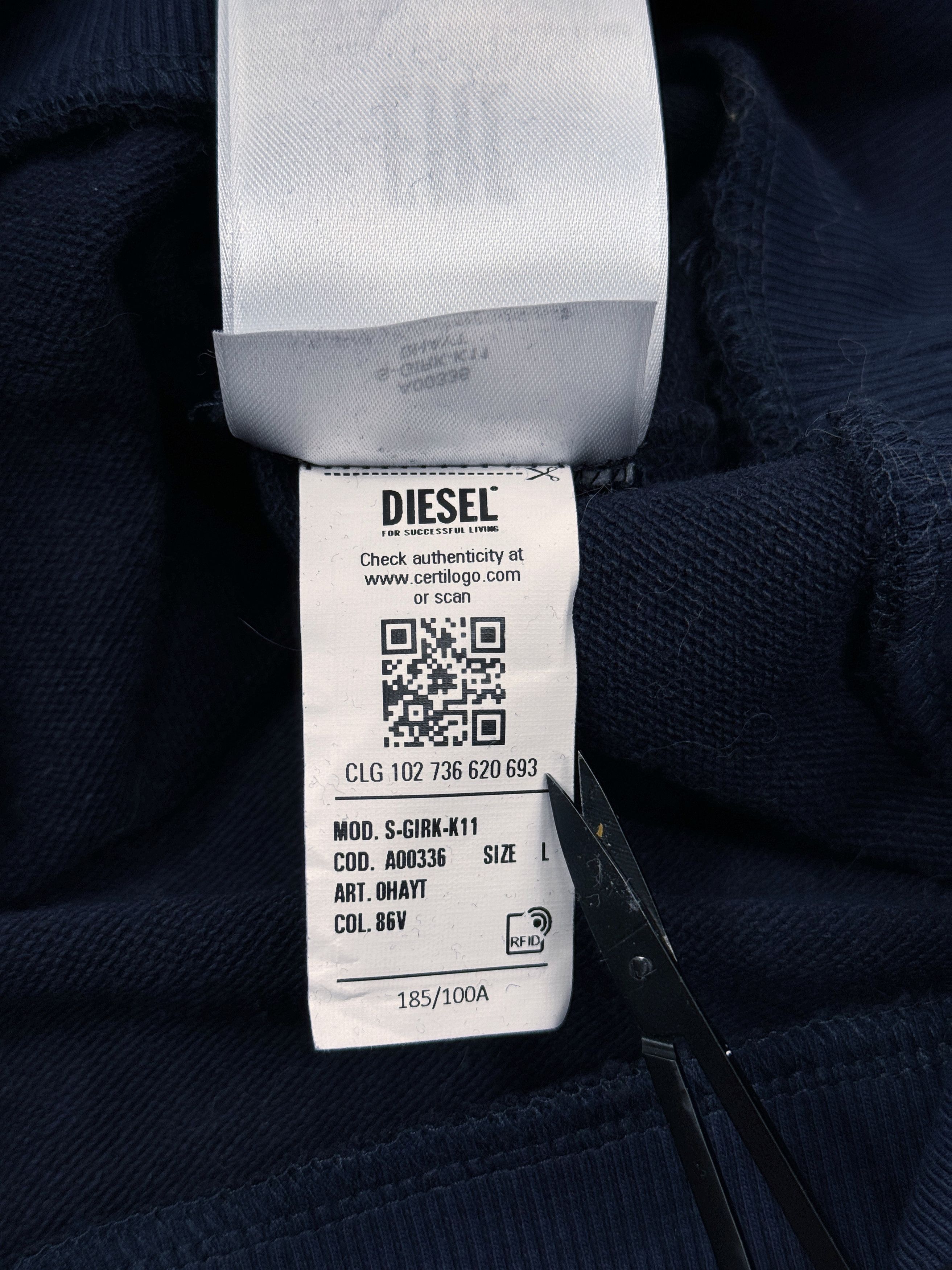 Diesel Diesel Sweatshirt Girk K11 Logo Size US L / EU 52-54 / 3 - 19 Thumbnail