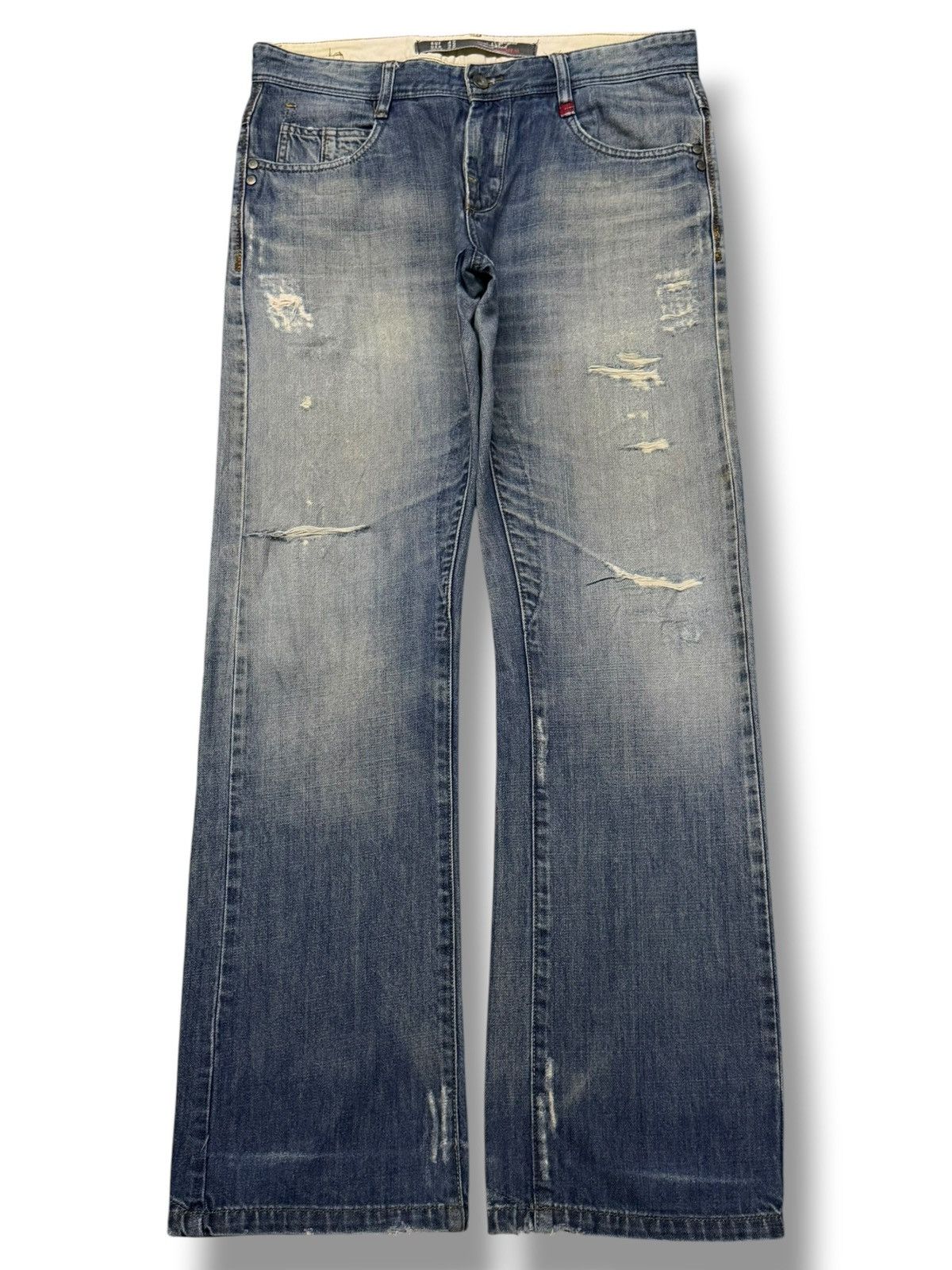 Zara Vintage Zara Man Denim Jeans | Vintage Fade | Wide Leg | W34 Size US 34 / EU 50 - 2 Thumbnail